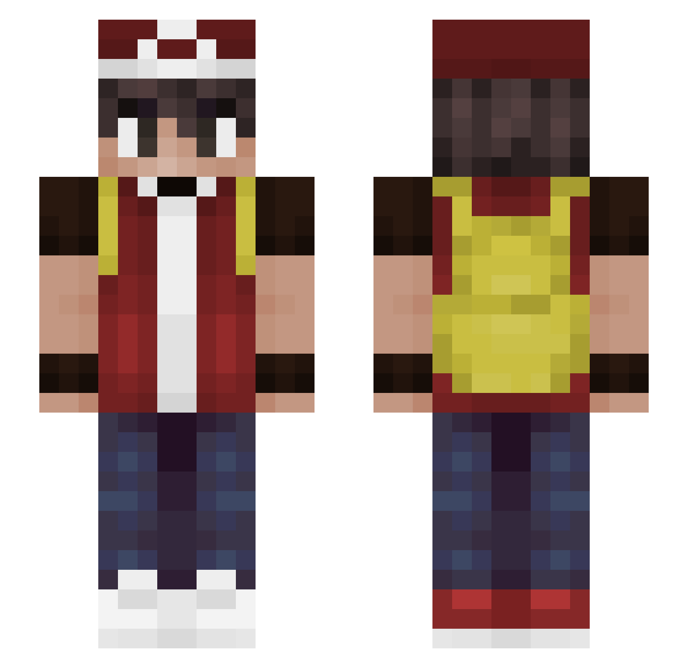 Chemario Minecraft skin, front and back view