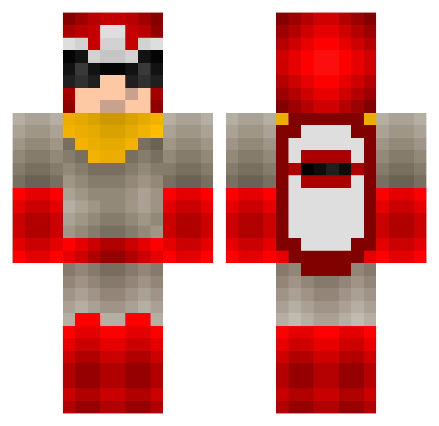 Nochu Minecraft skin, front and back view