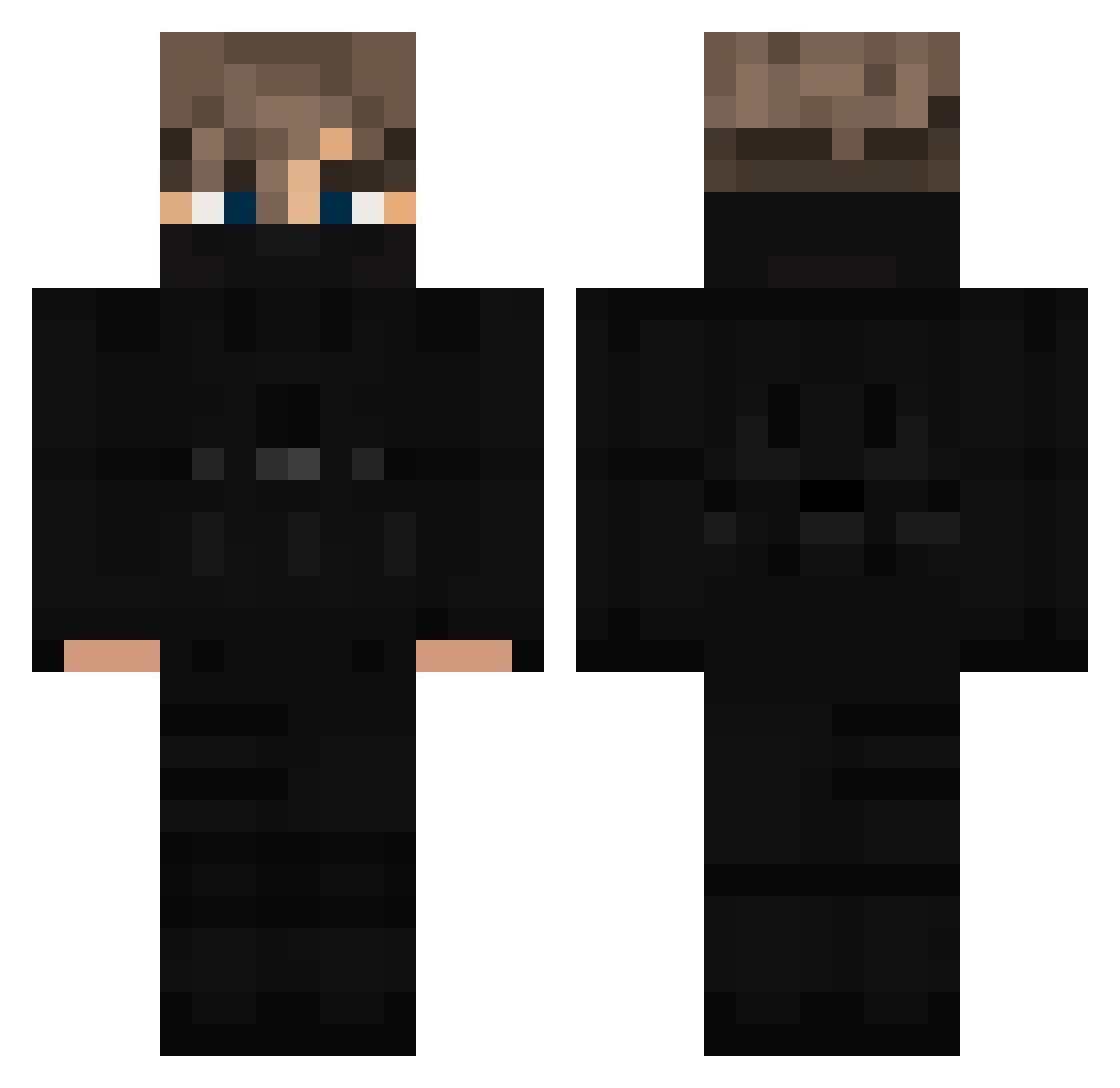 xDreyoo Minecraft skin, front and back view