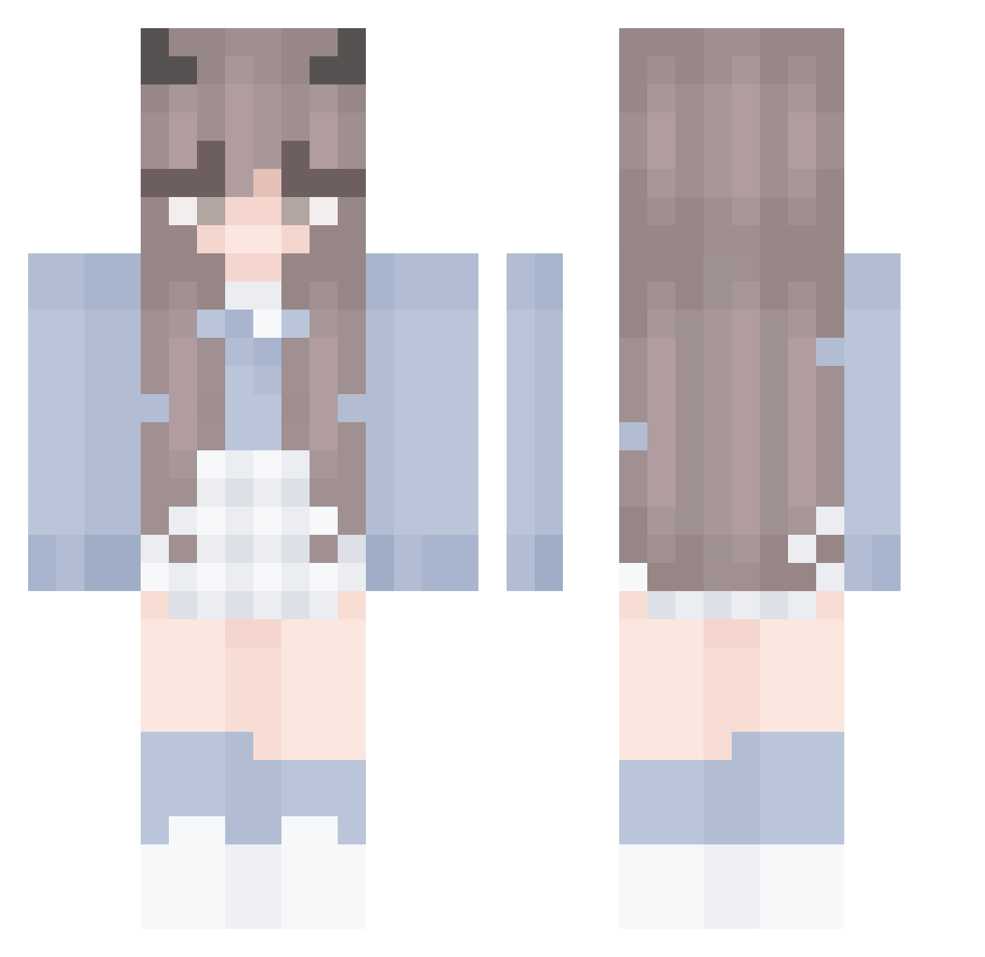 zDragonWxlff Minecraft skin, front and back view