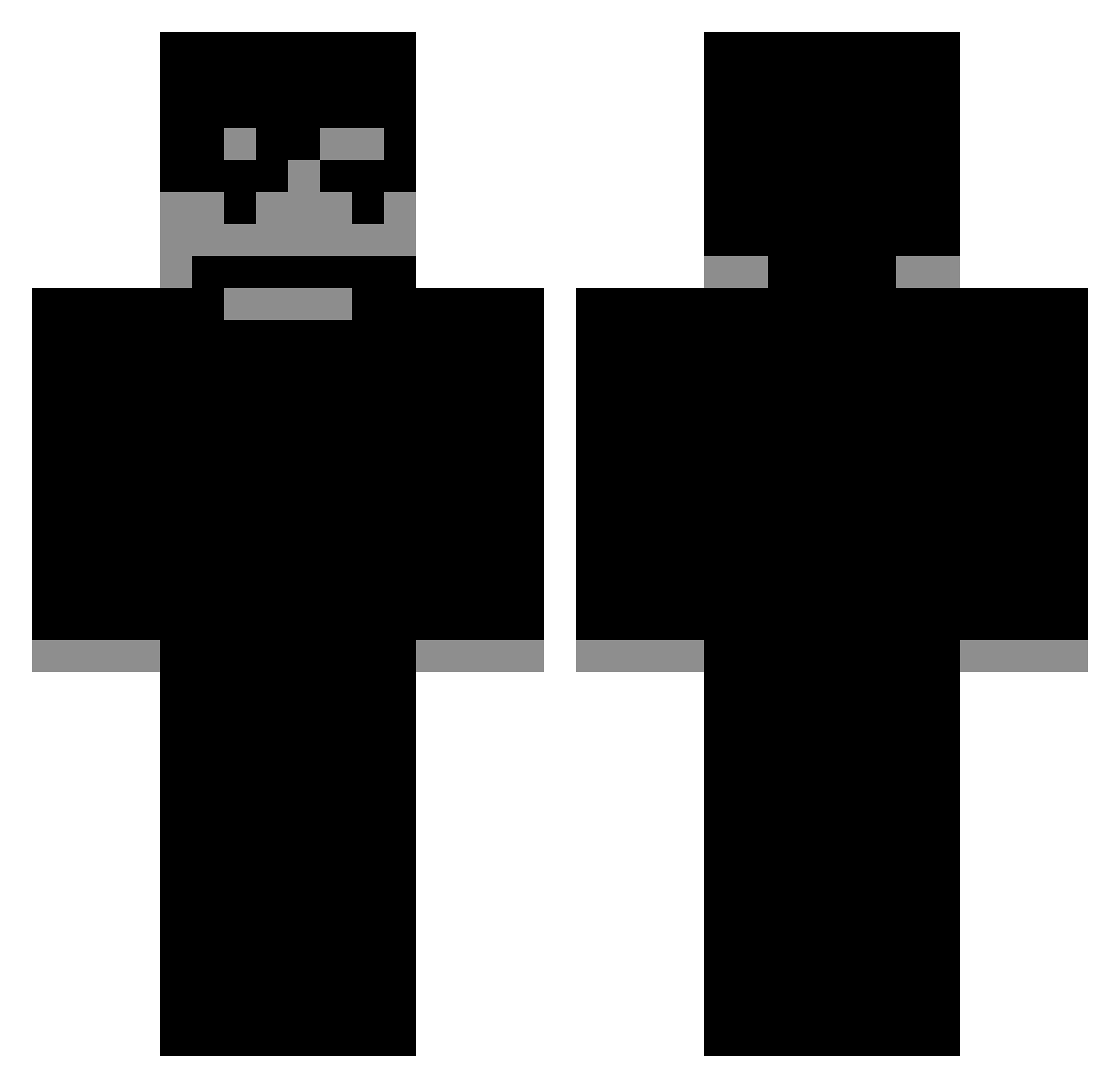 youva Minecraft skin, front and back view