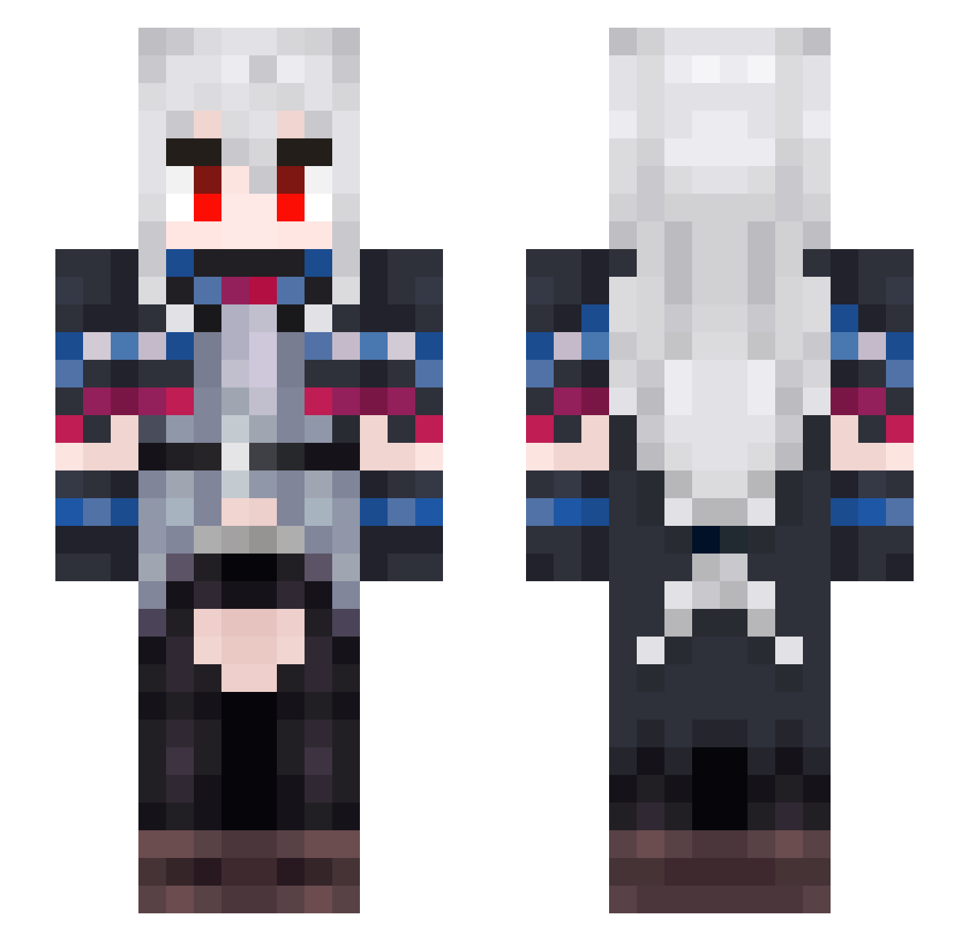 Sianiide Minecraft skin, front and back view