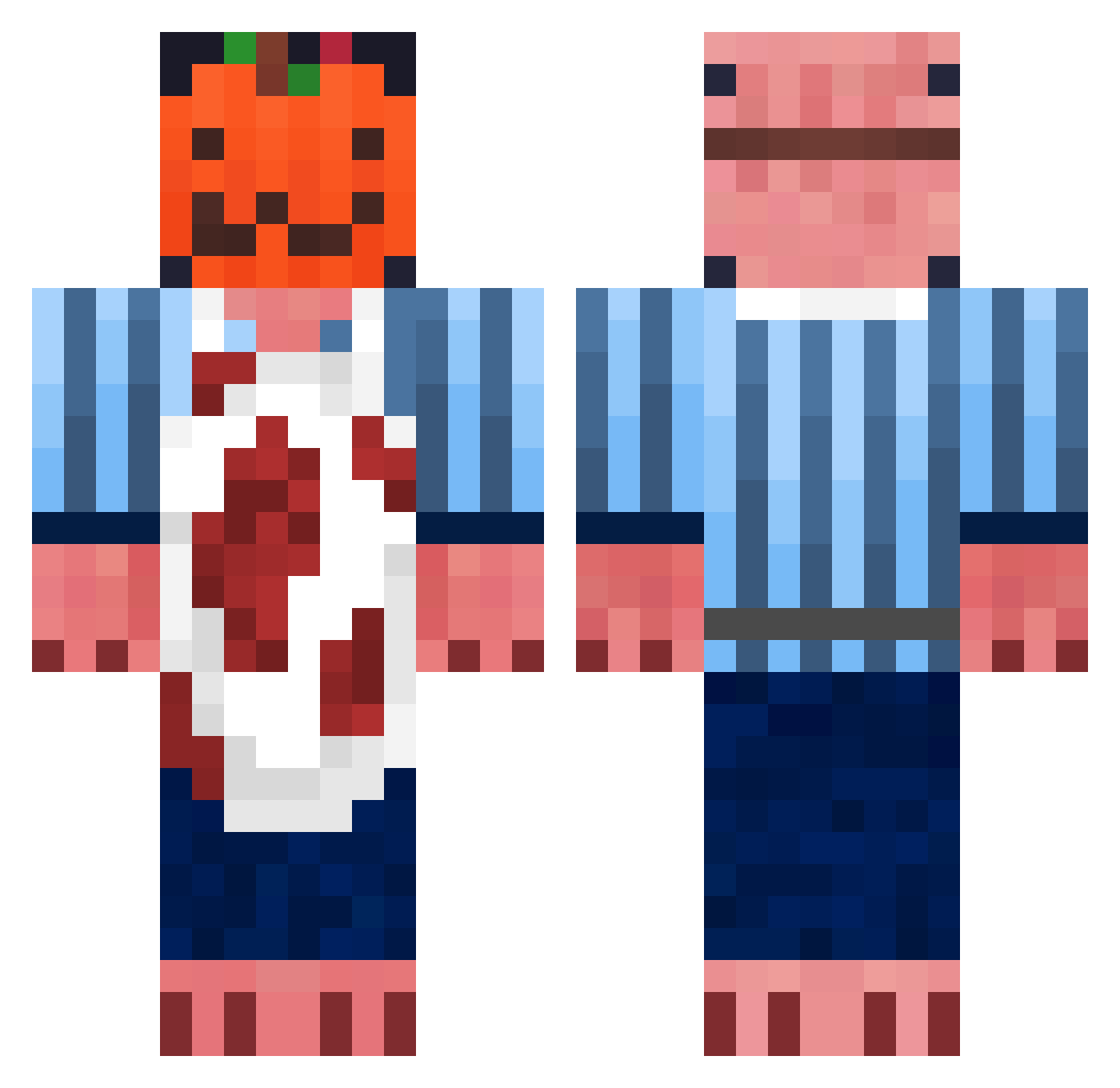 LiteralLotus439 Minecraft skin, front and back view