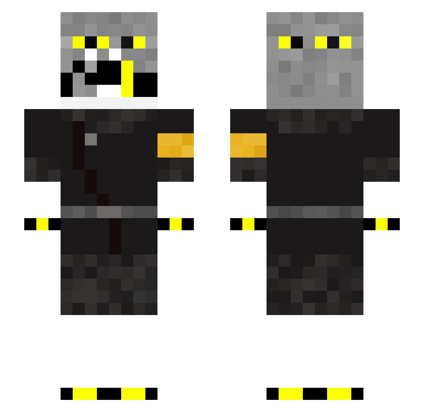 The_Under_Joker Minecraft skin, front and back view