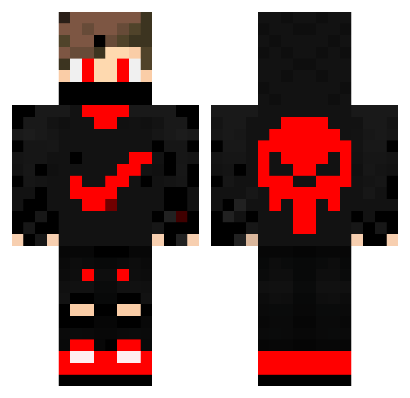 ReizeNNoder Minecraft skin, front and back view
