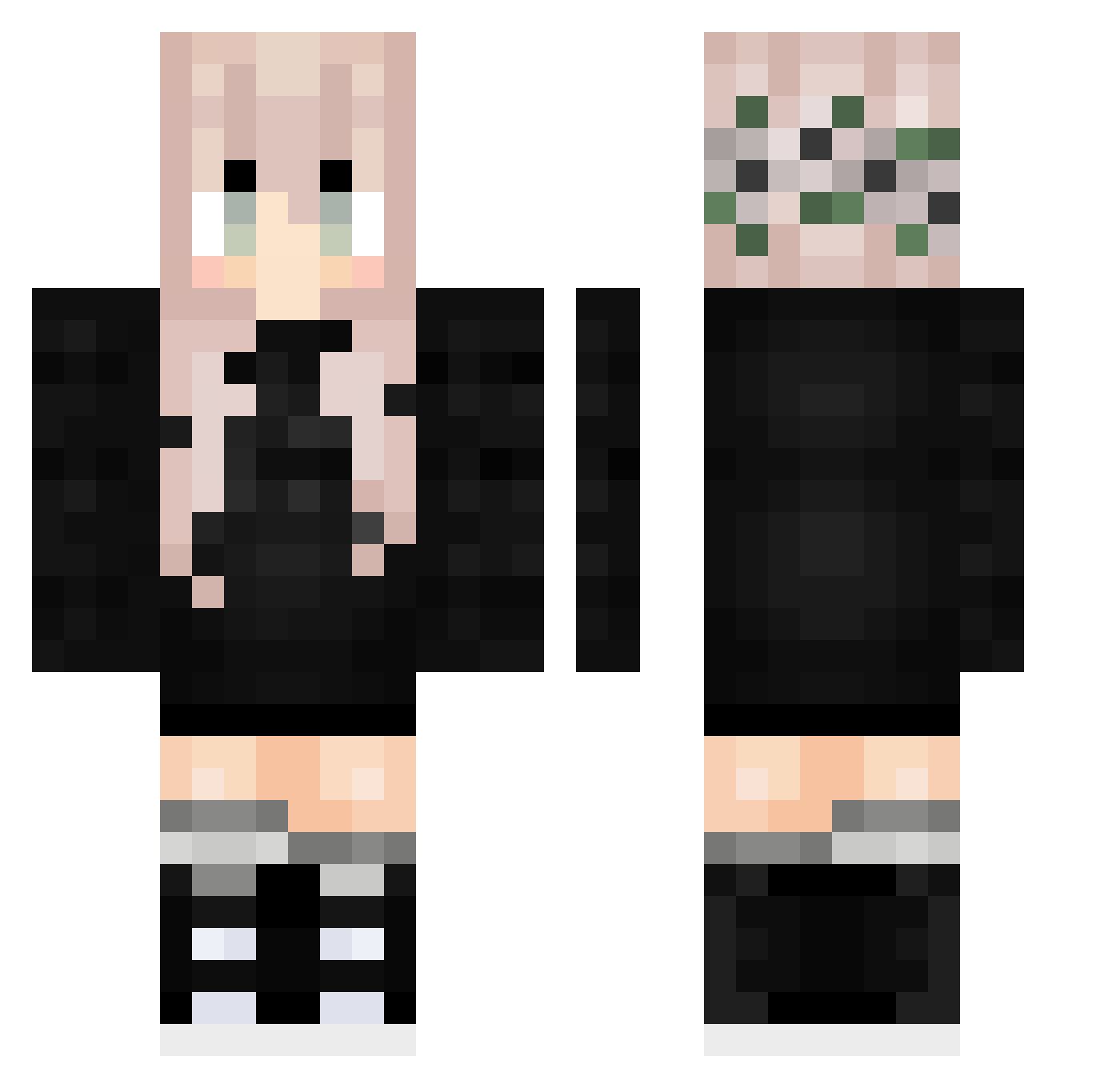 Printteri Minecraft skin, front and back view