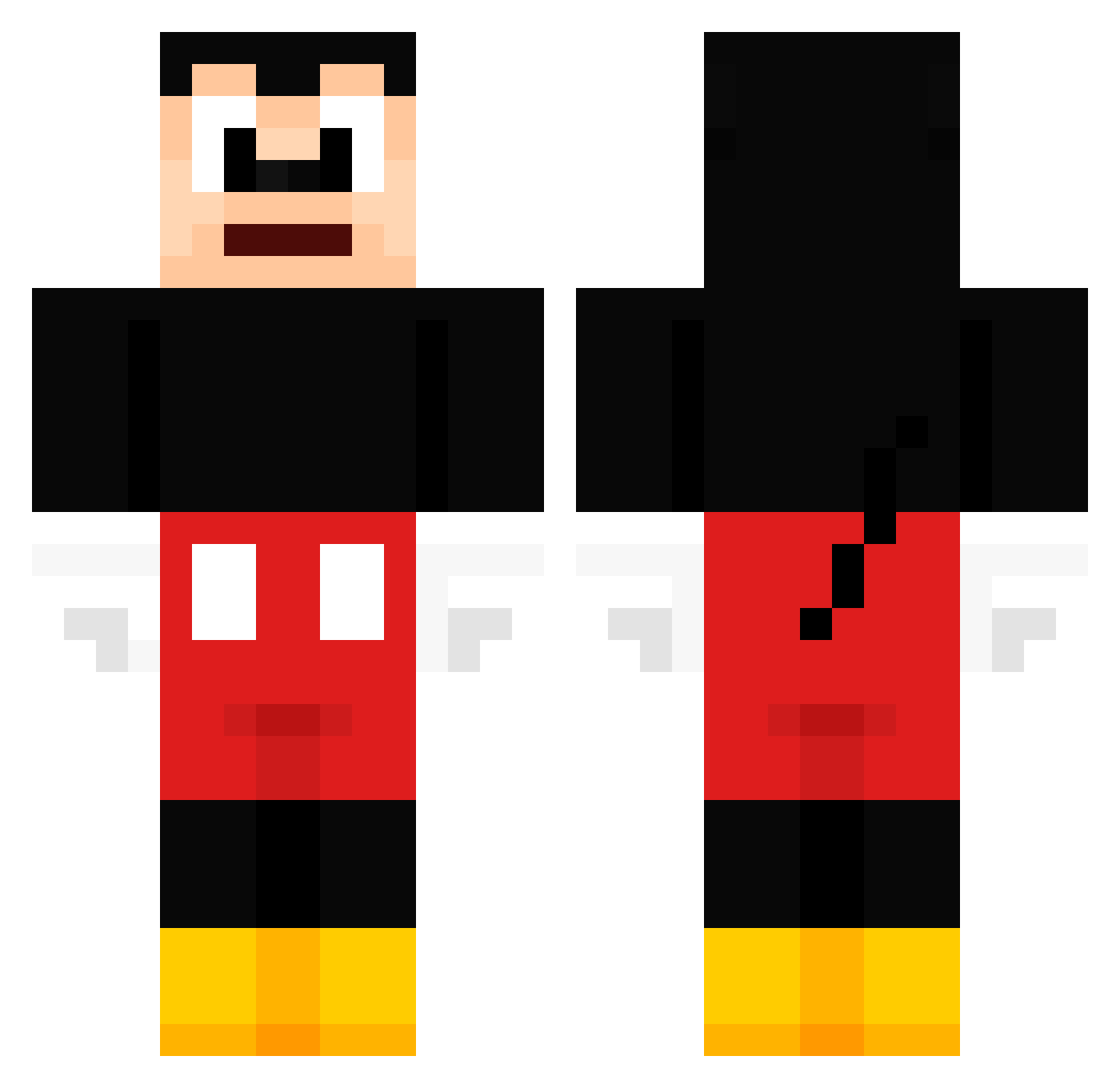 YUCHIHLIN Minecraft skin, front and back view