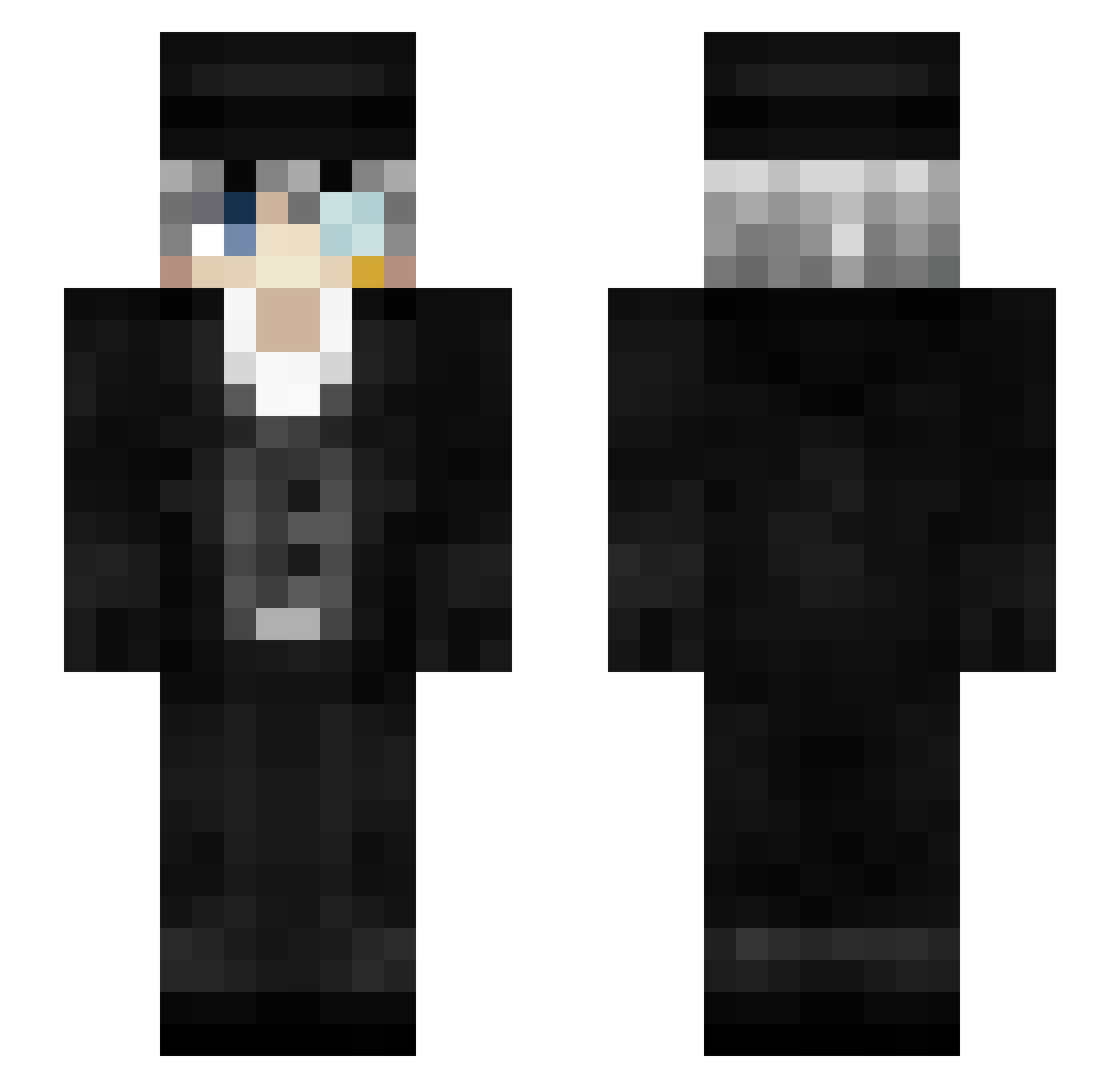 pokrivacfabian Minecraft skin, front and back view