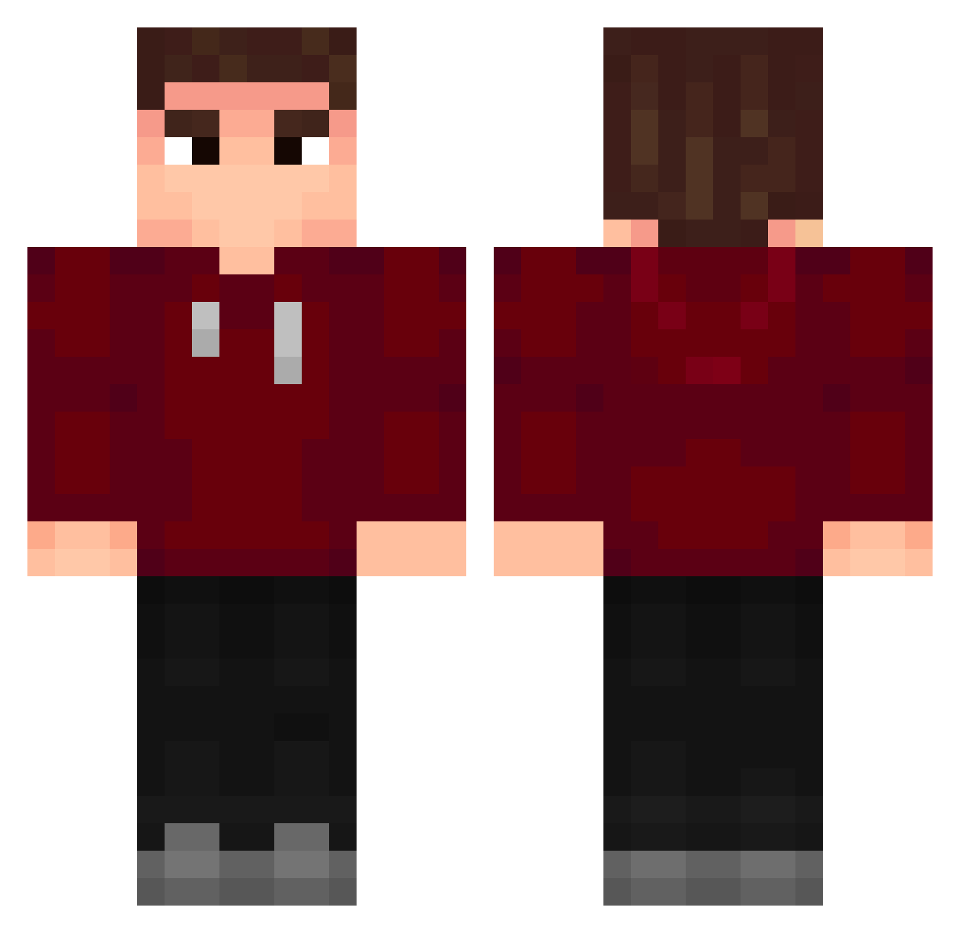 Skinny_MC Minecraft skin, front and back view