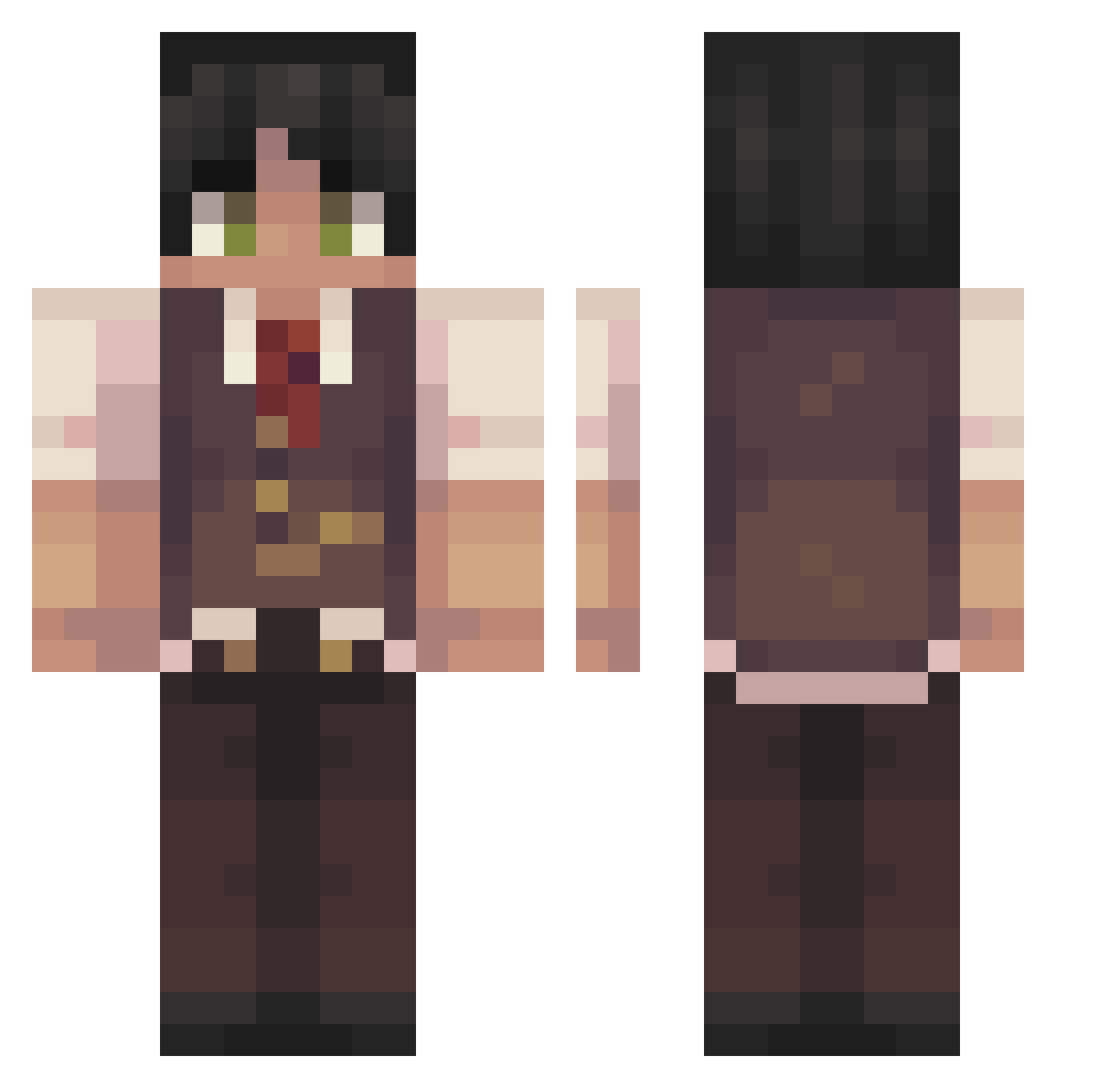 Rutgerm22 Minecraft skin, front and back view
