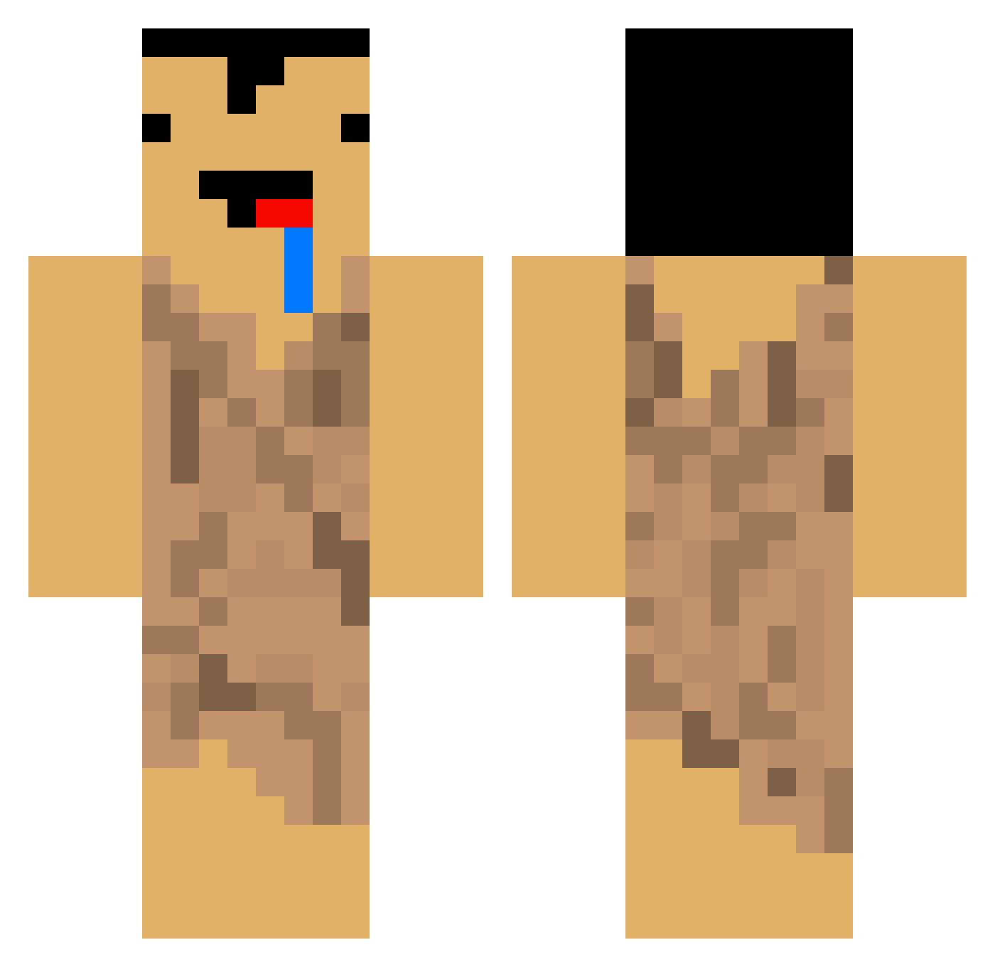 Tytyneur Minecraft skin, front and back view
