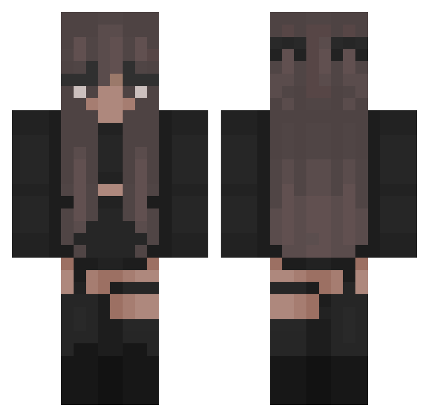 R1ttzz Minecraft skin, front and back view