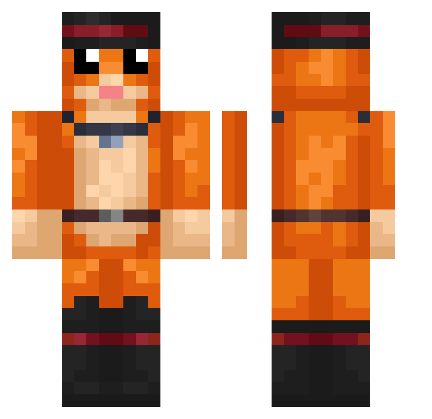 Keremoyunda649 Minecraft skin, front and back view