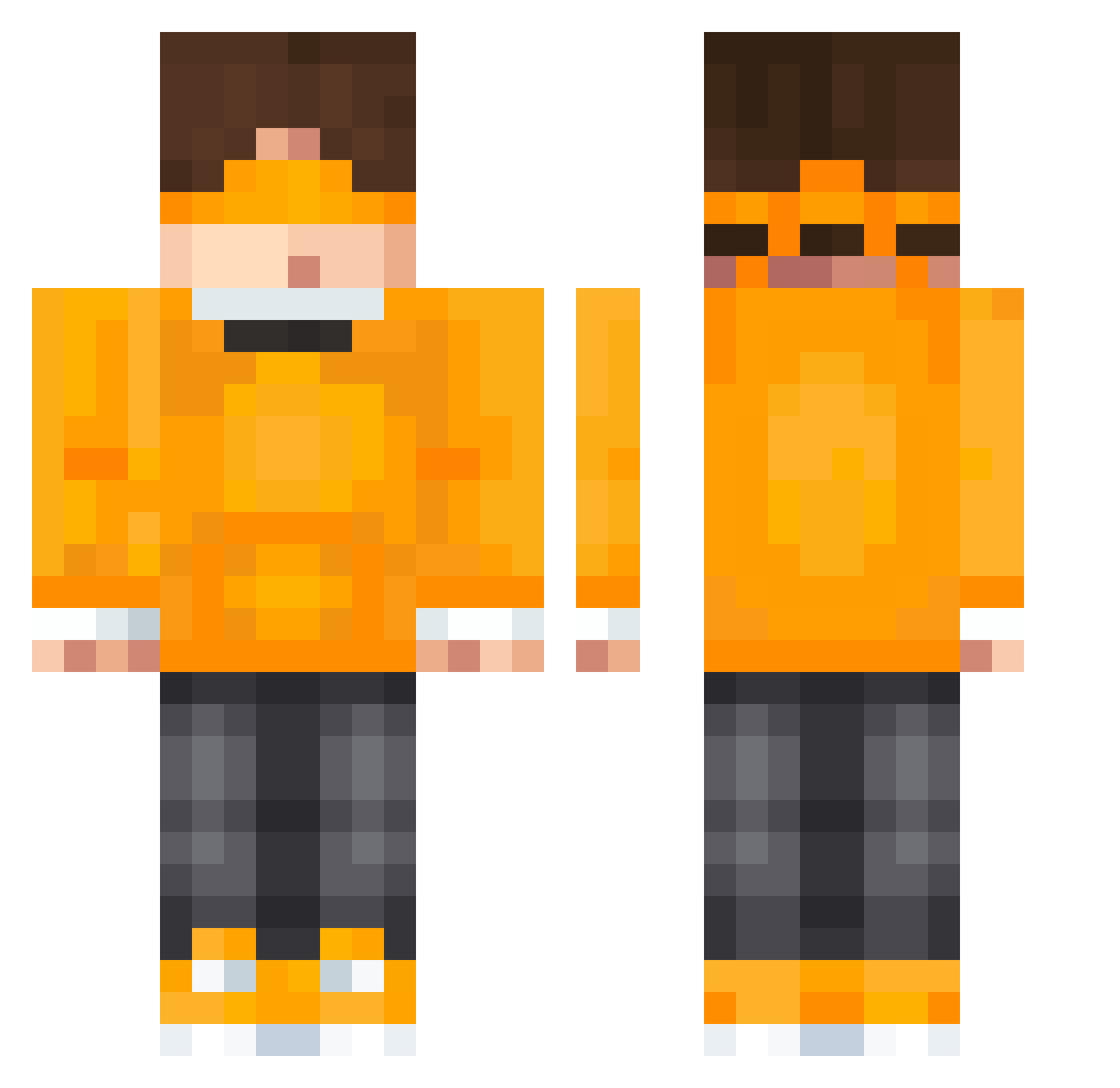 Toby3443 Minecraft skin, front and back view
