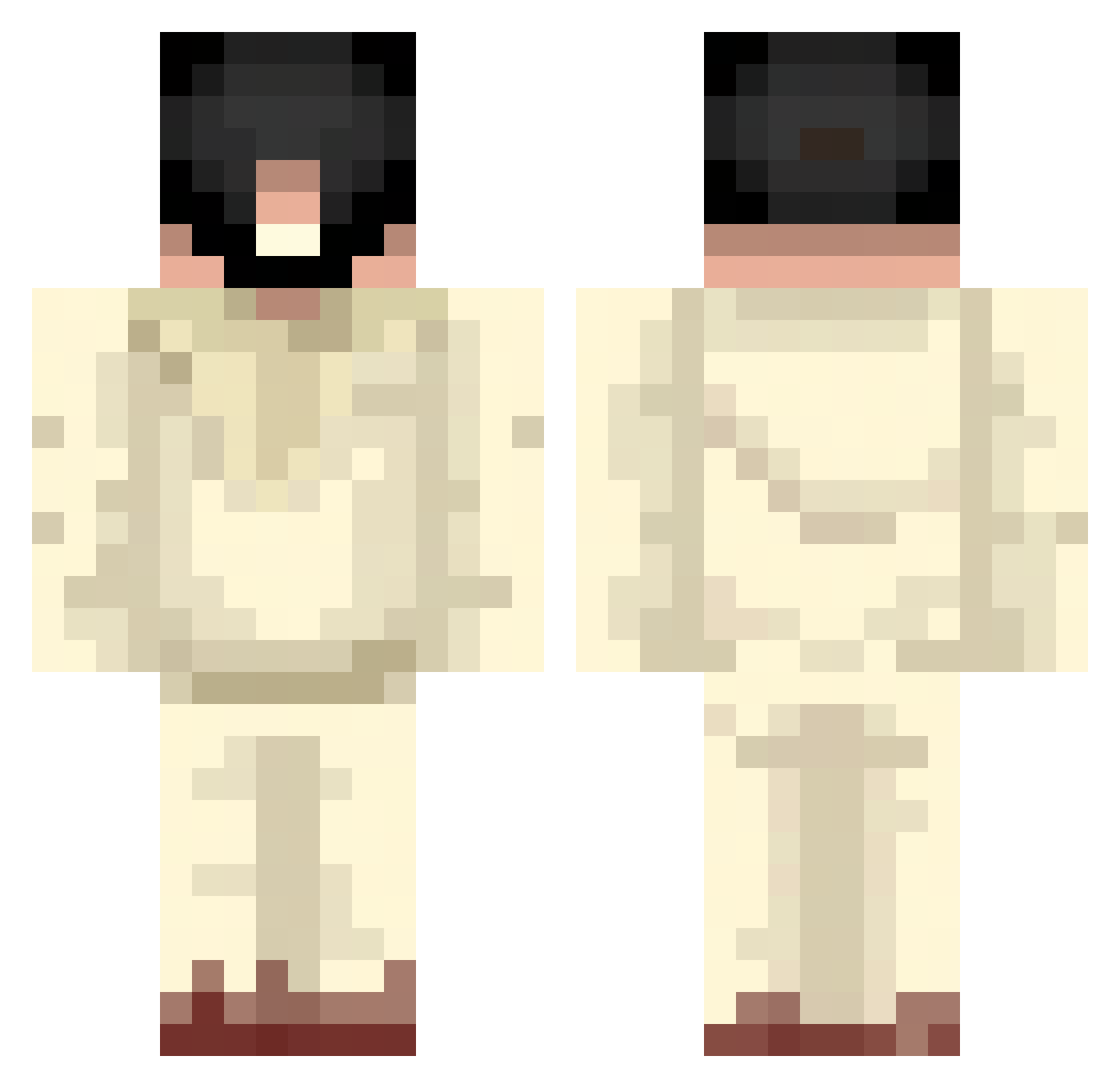 StillAlter Minecraft skin, front and back view