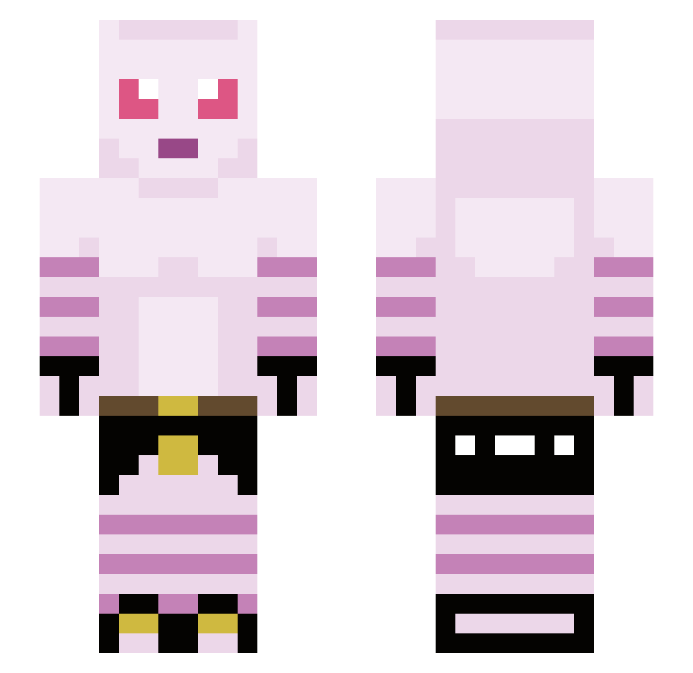 c0reBi0psy Minecraft skin, front and back view