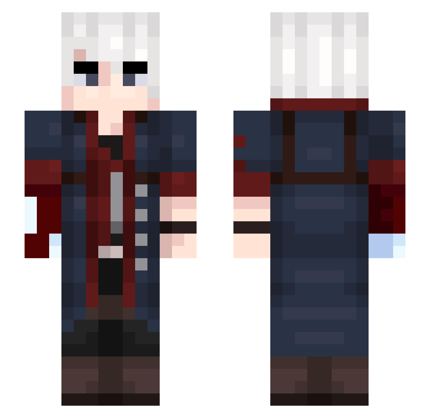 SansofSolomon Minecraft skin, front and back view