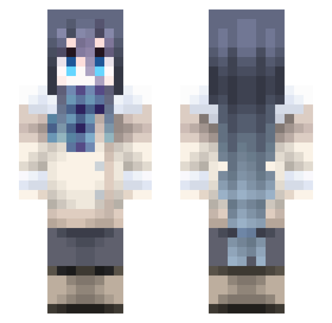 ProfiLonenly7 Minecraft skin, front and back view