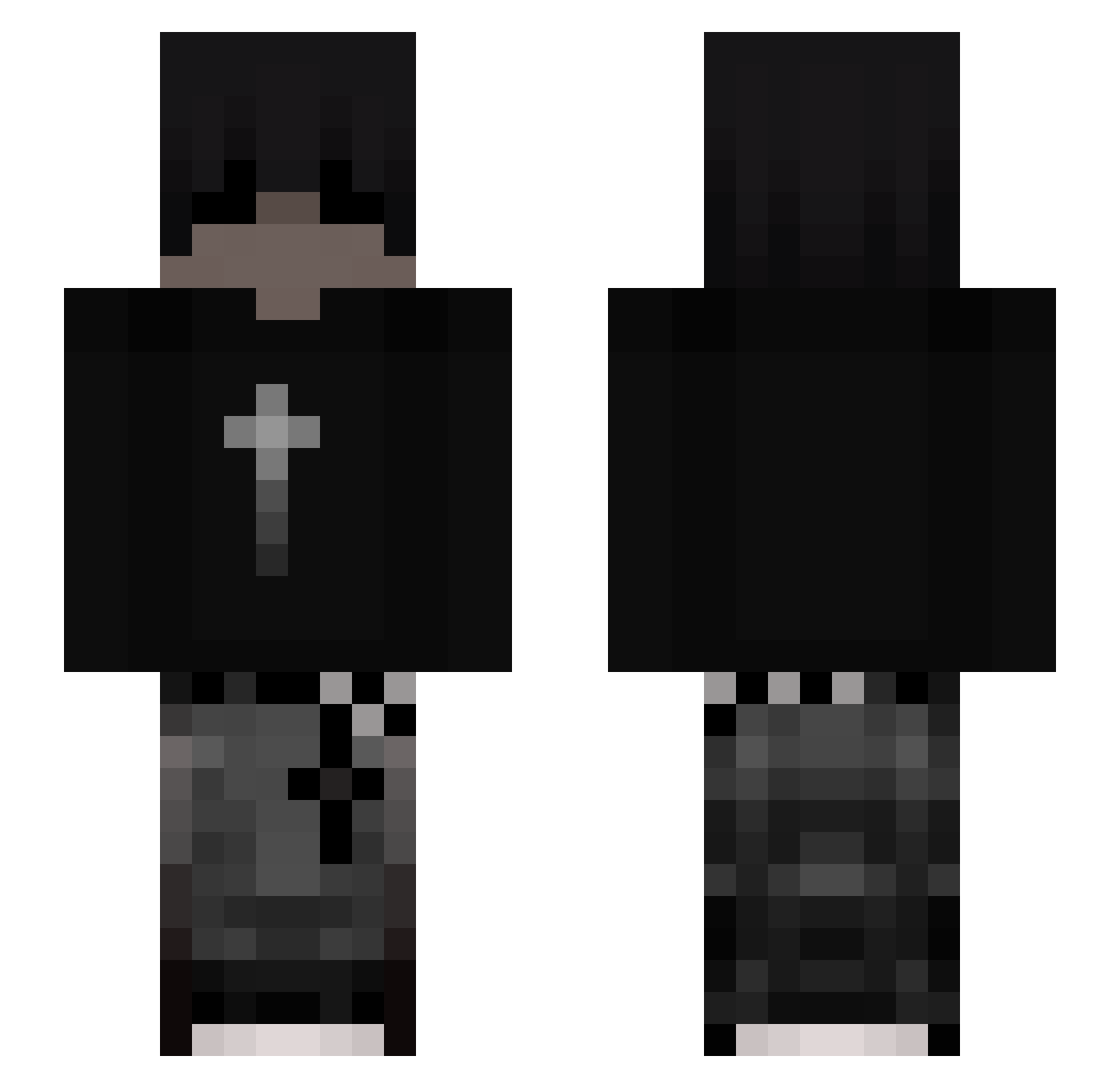 Kise156567 Minecraft skin, front and back view