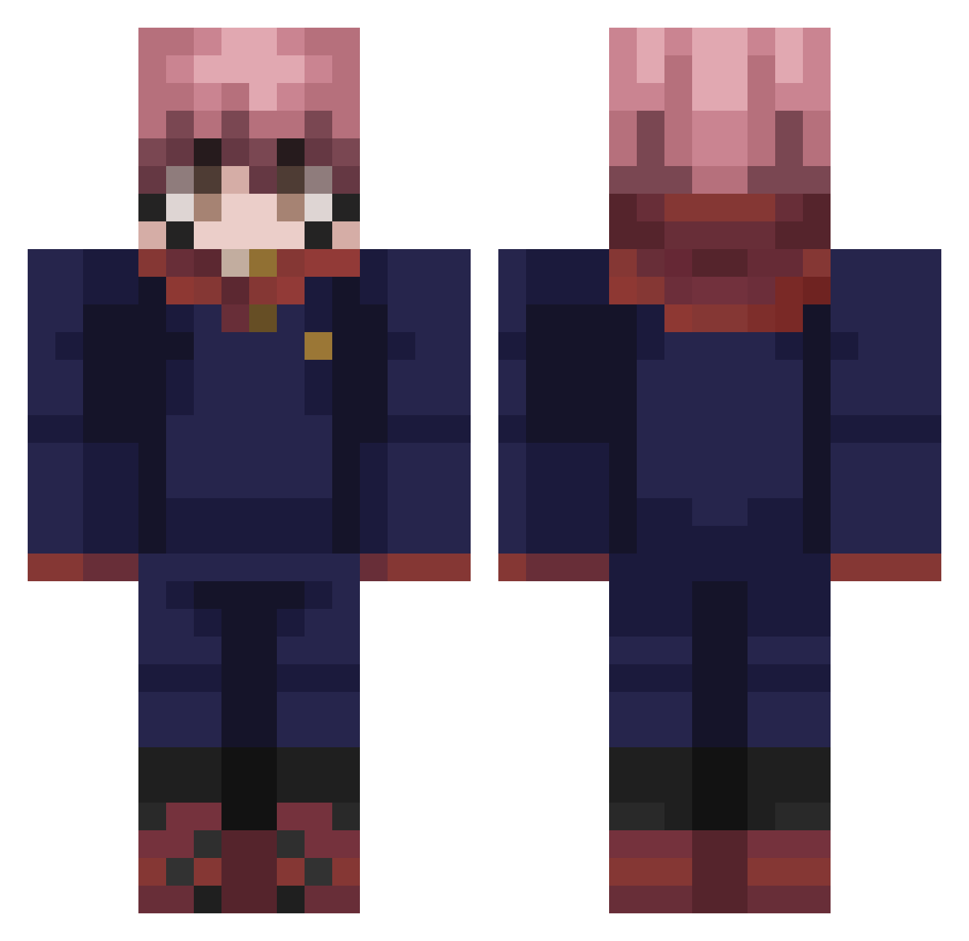 Felipe_ElHumano Minecraft skin, front and back view