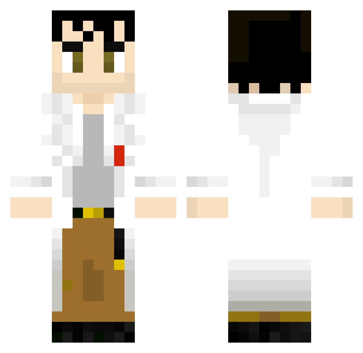 Streke Minecraft skin, front and back view