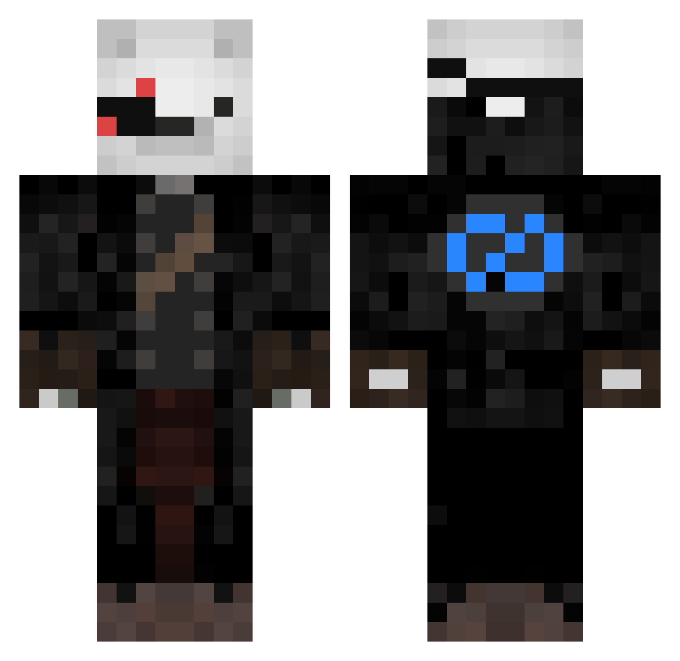 Polarzera04 Minecraft skin, front and back view