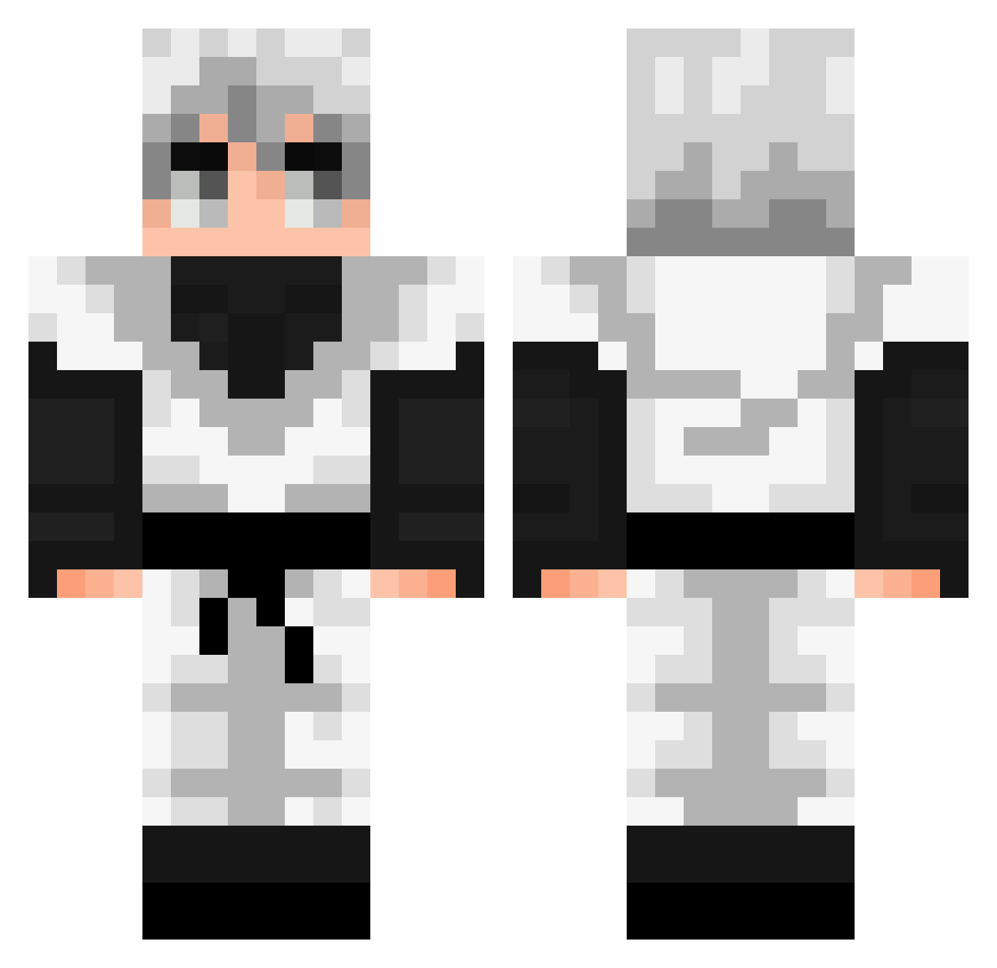 JuiceyMemes Minecraft skin, front and back view
