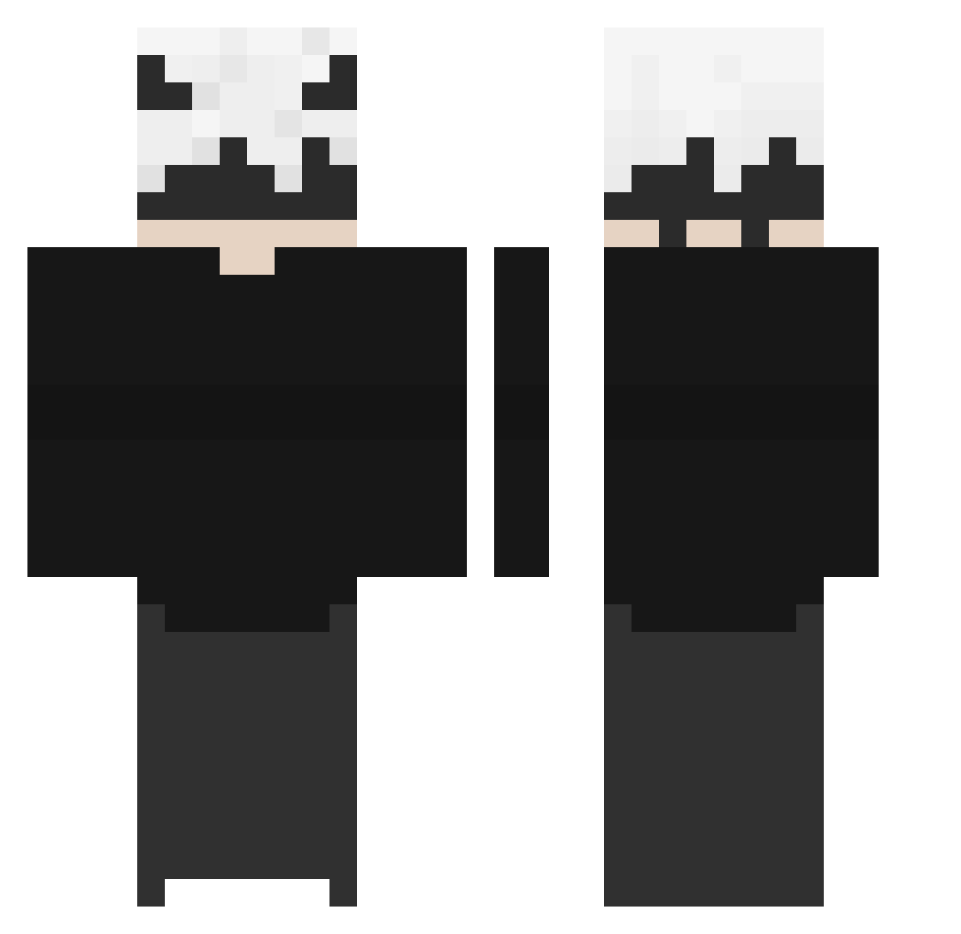 sayneX_ Minecraft skin, front and back view