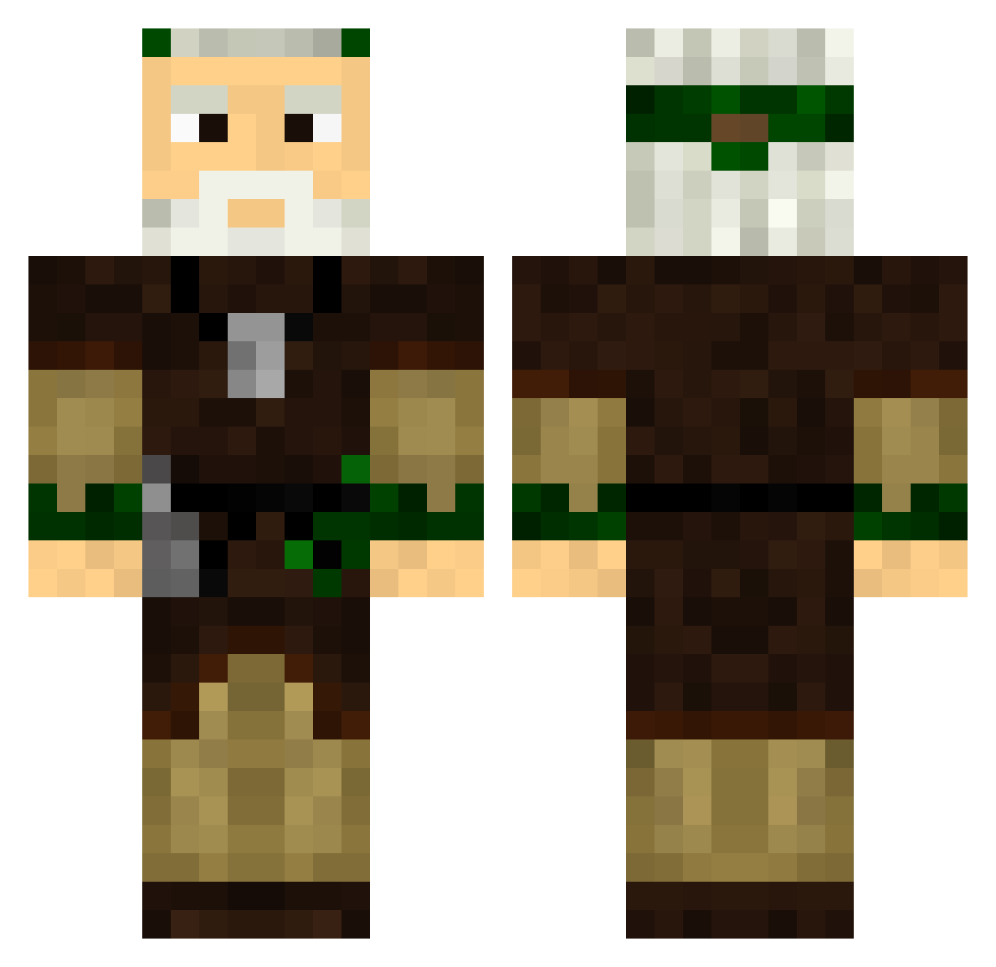 jeb_ Minecraft skin, front and back view