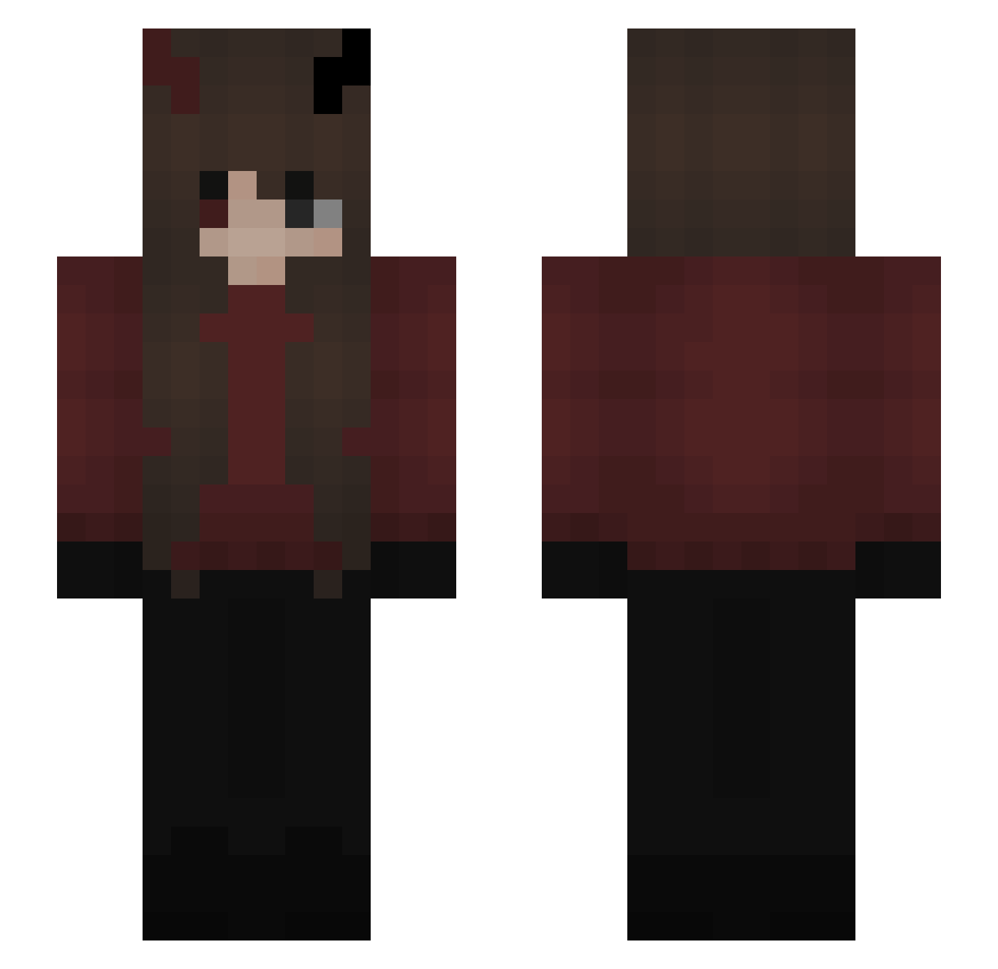 Abbe Minecraft skin, front and back view
