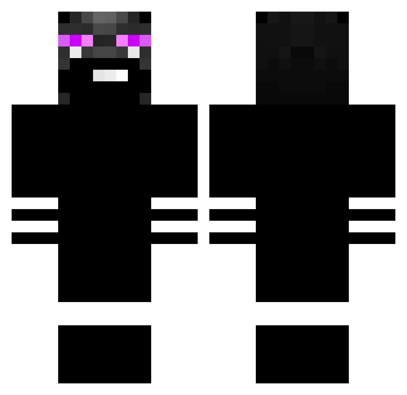 bitxgod Minecraft skin, front and back view