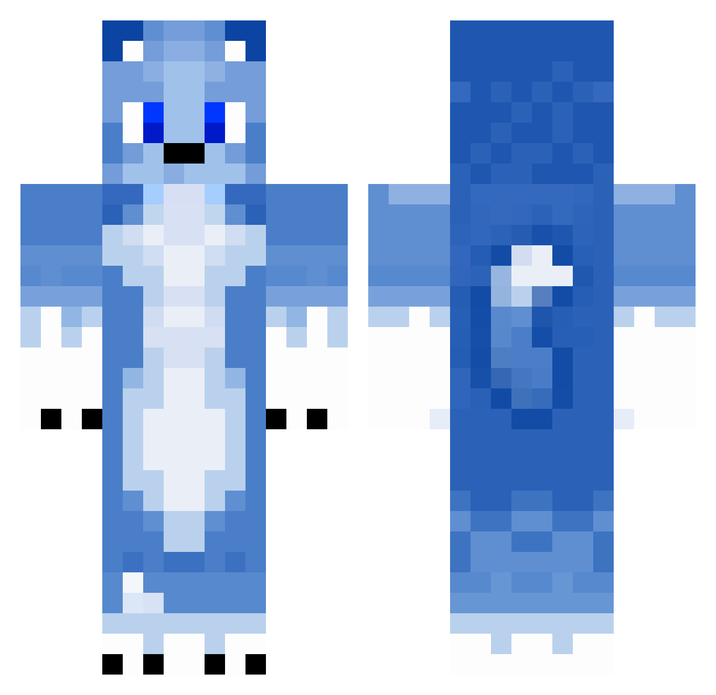 Saga_1299 Minecraft skin, front and back view
