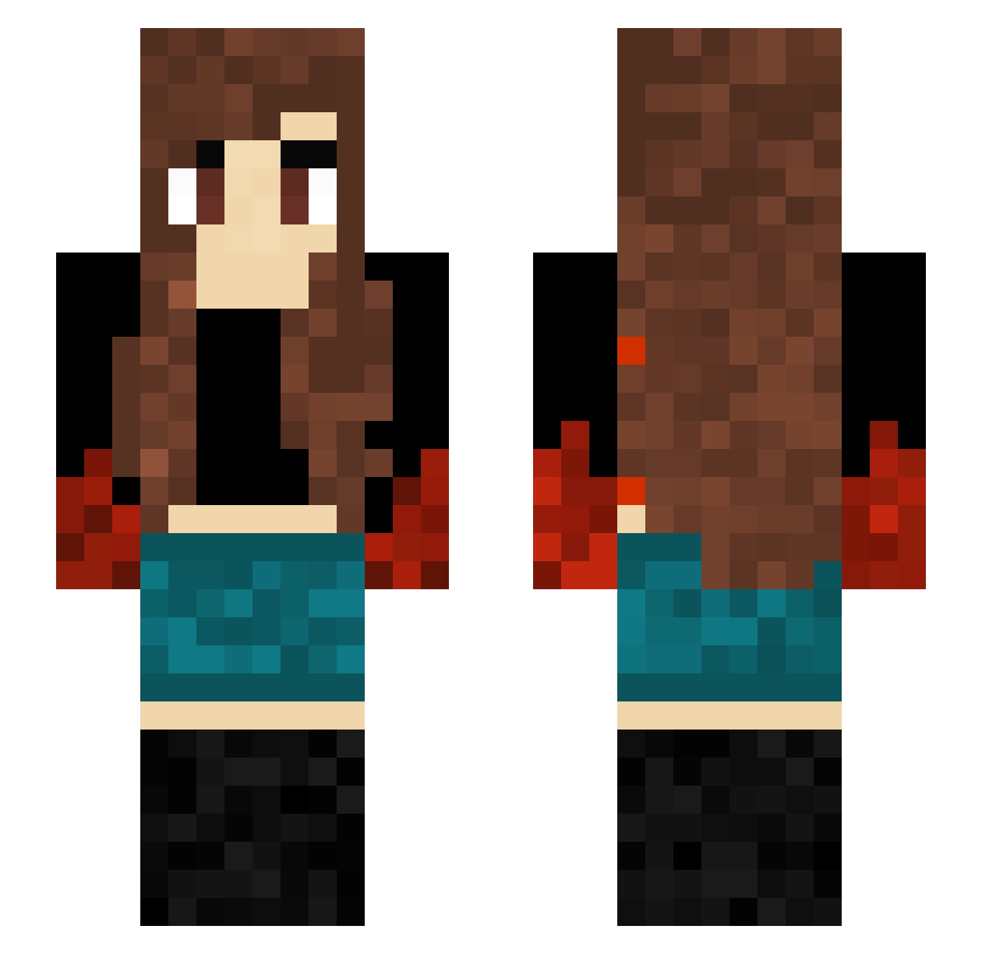 Silkoline Minecraft skin, front and back view