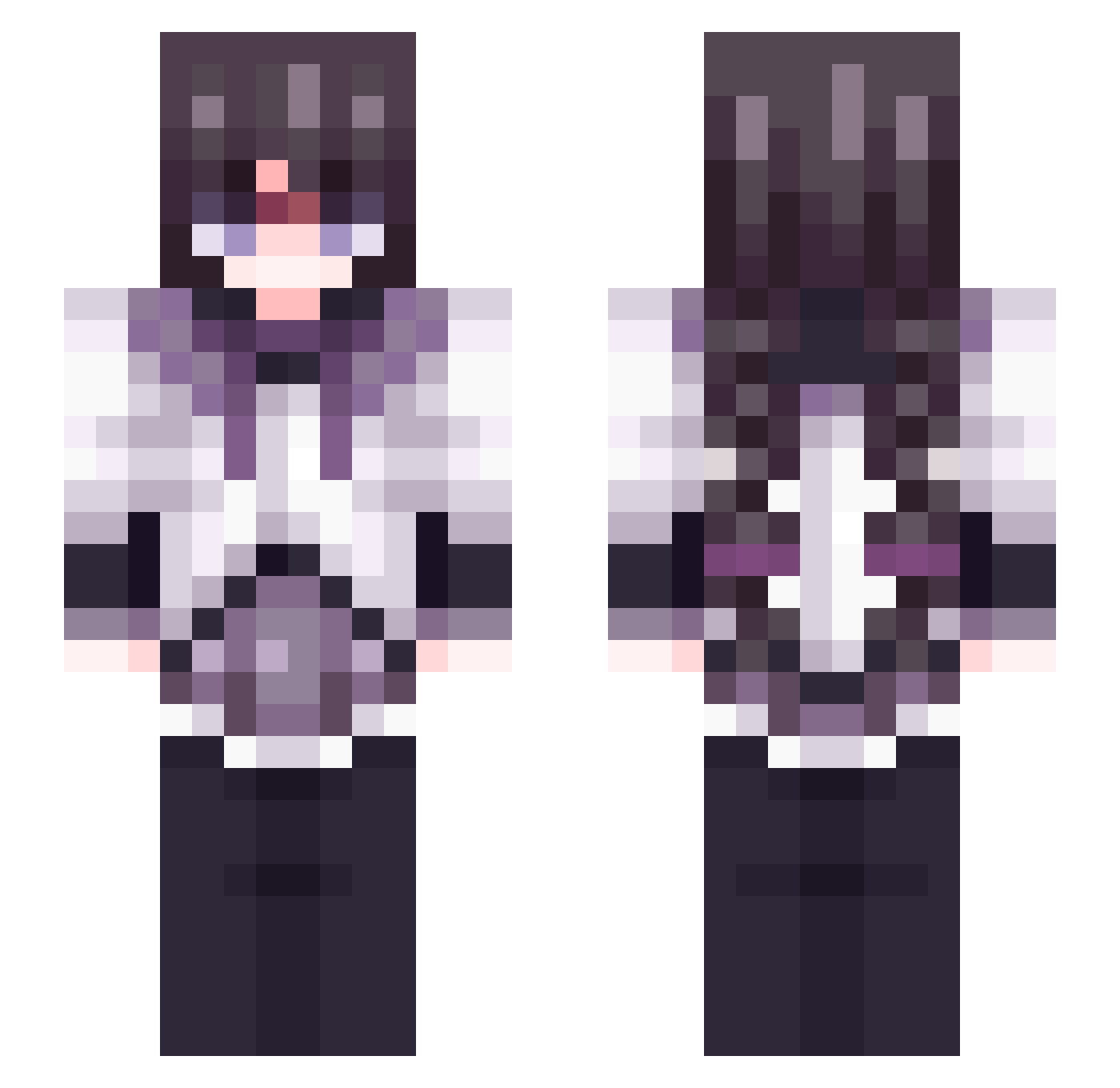 tvruik Minecraft skin, front and back view