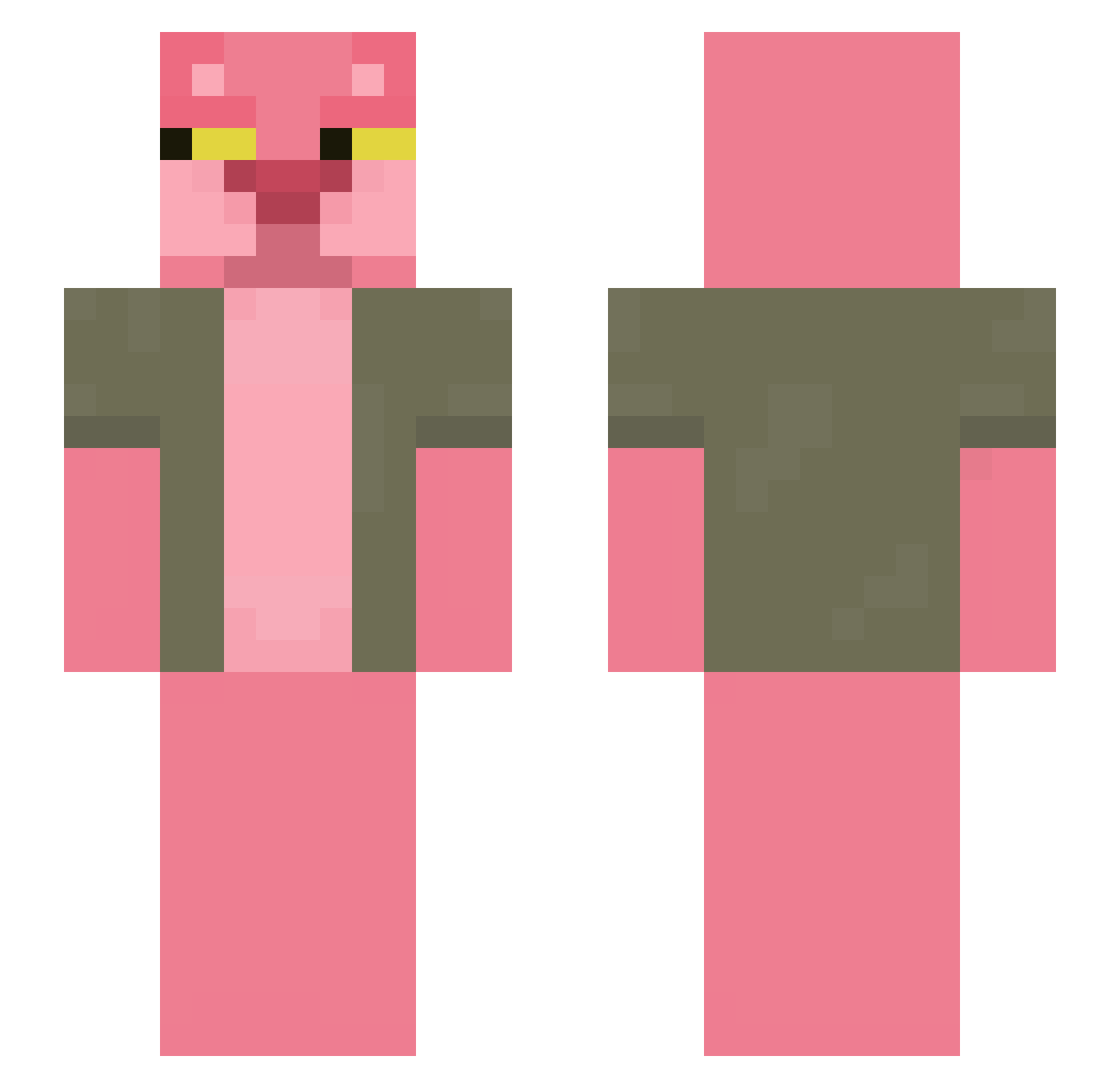 JeffBeatzos Minecraft skin, front and back view