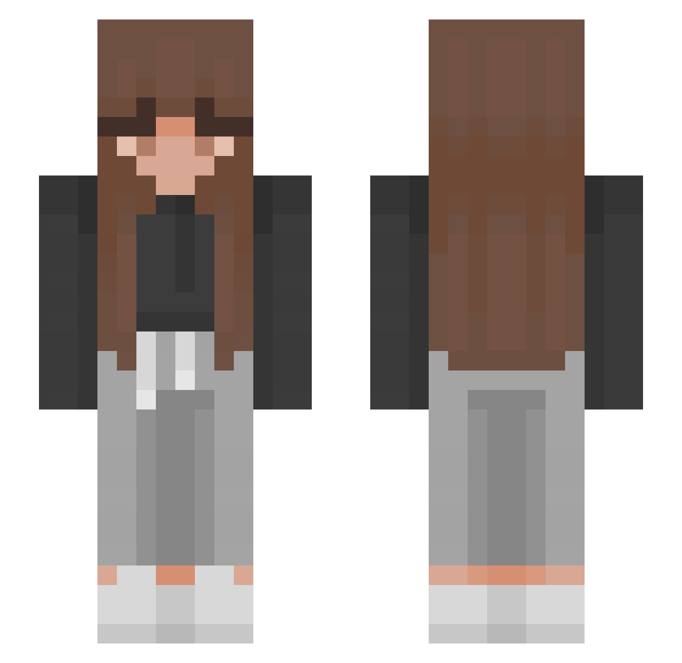 Thexall Minecraft skin, front and back view