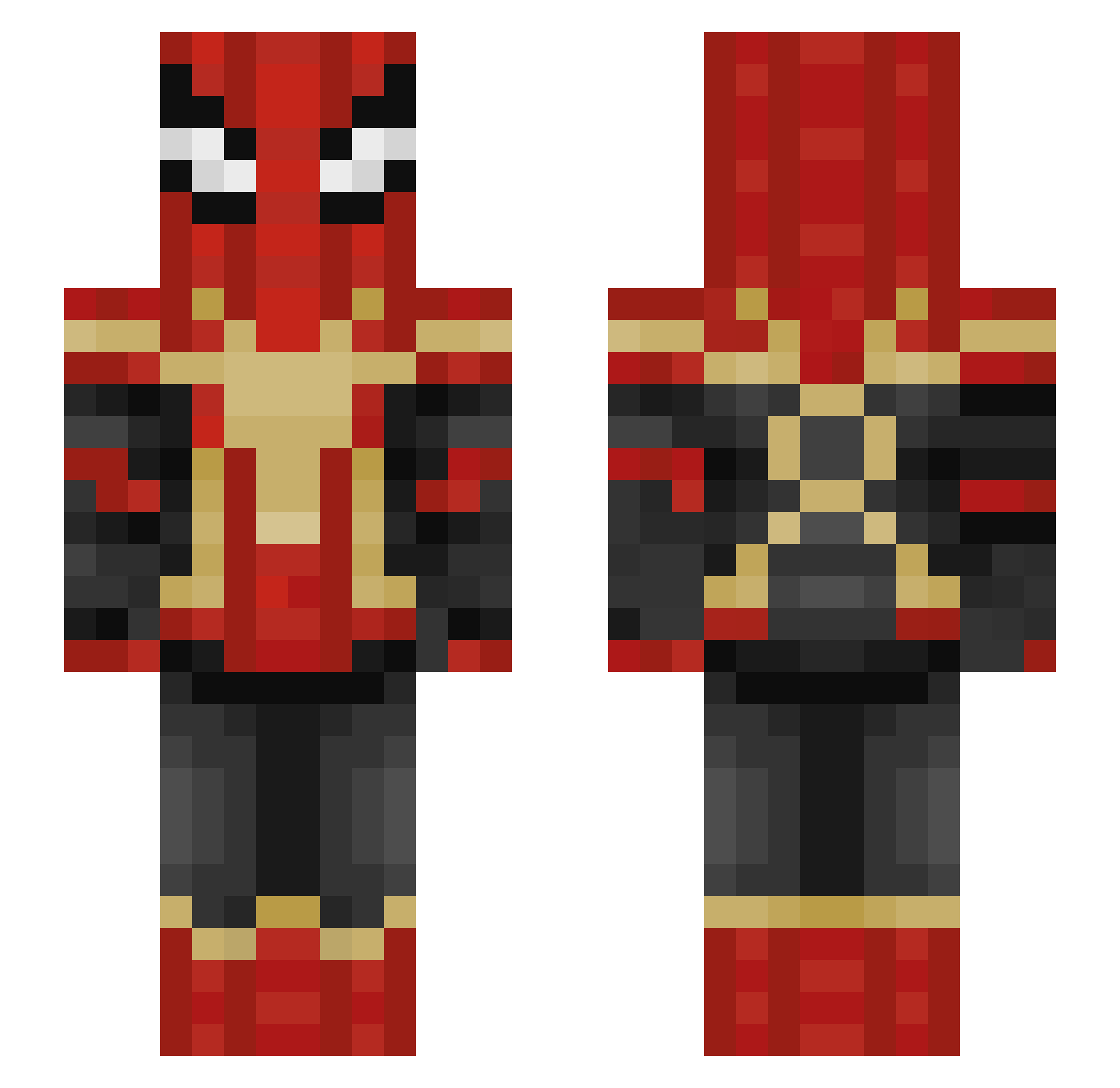 Tiburoncinoo Minecraft skin, front and back view