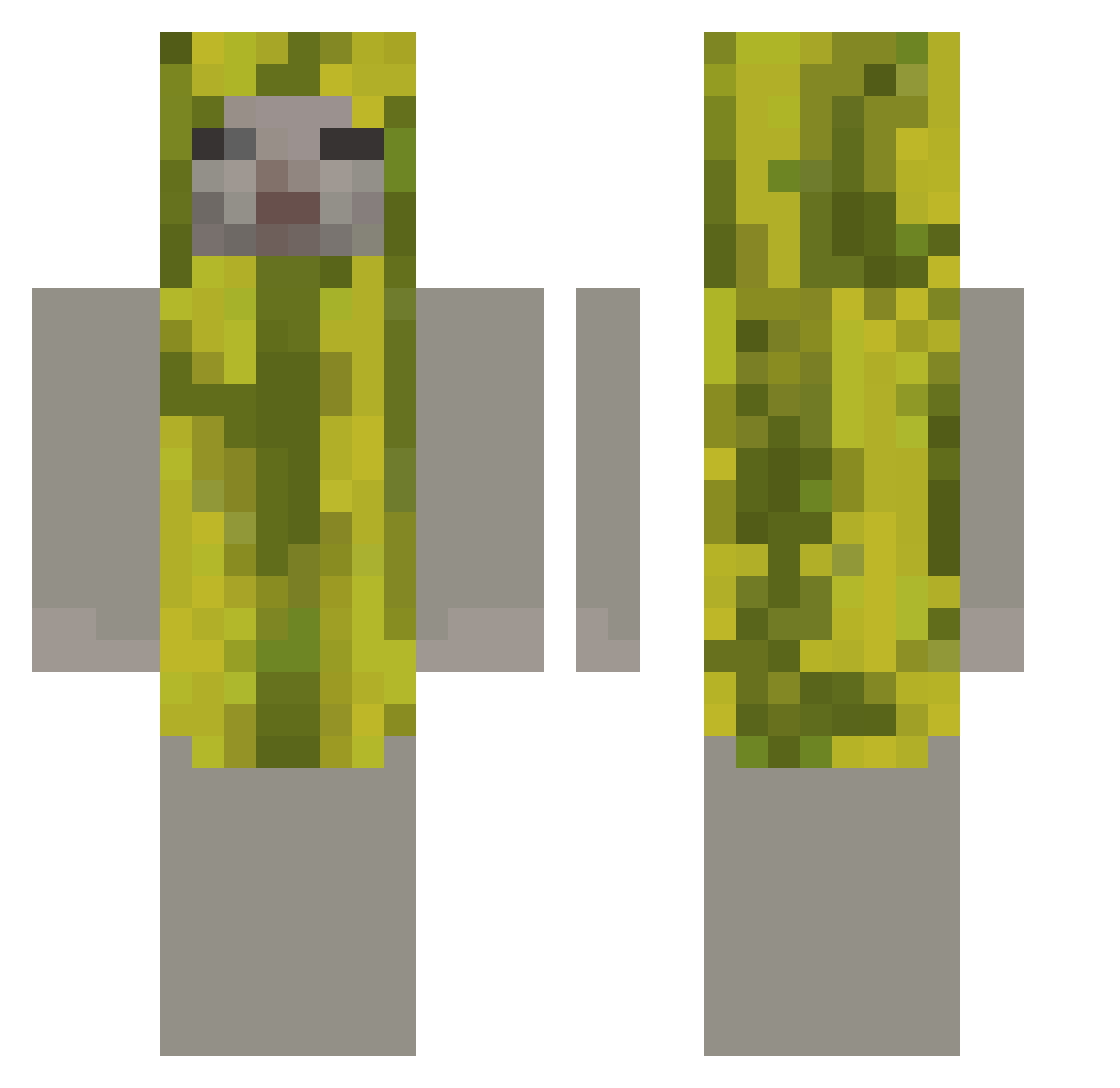 14w_Rev_suz Minecraft skin, front and back view