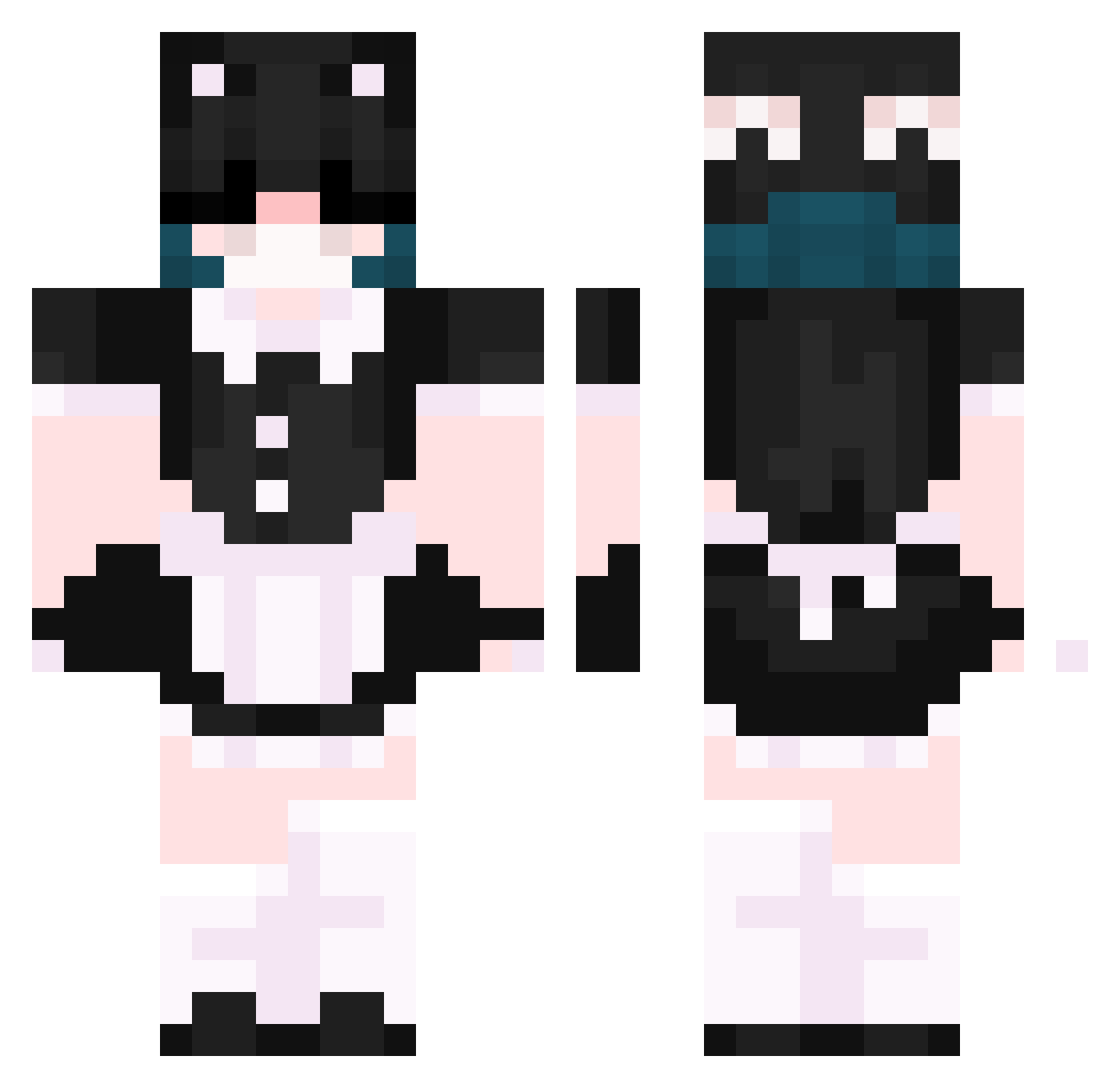 VonBluddy Minecraft skin, front and back view