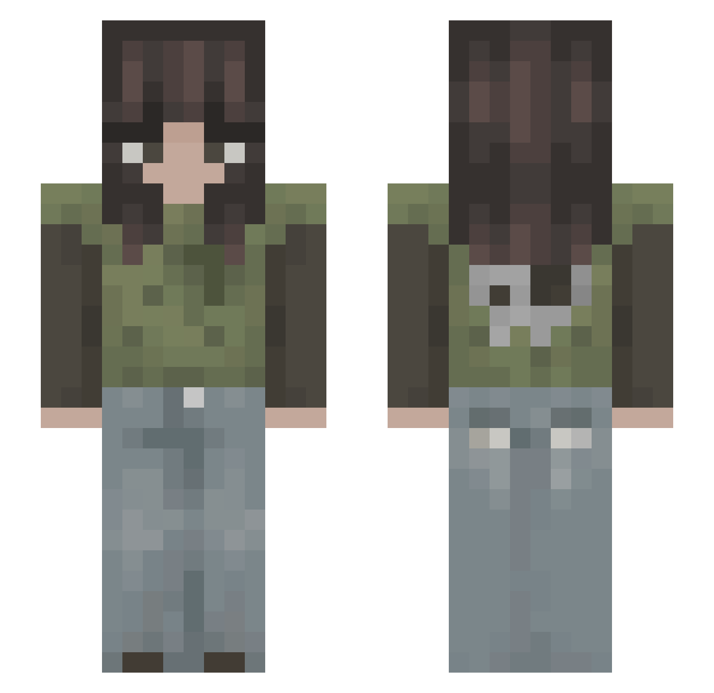 SatoruGojo2001 Minecraft skin, front and back view