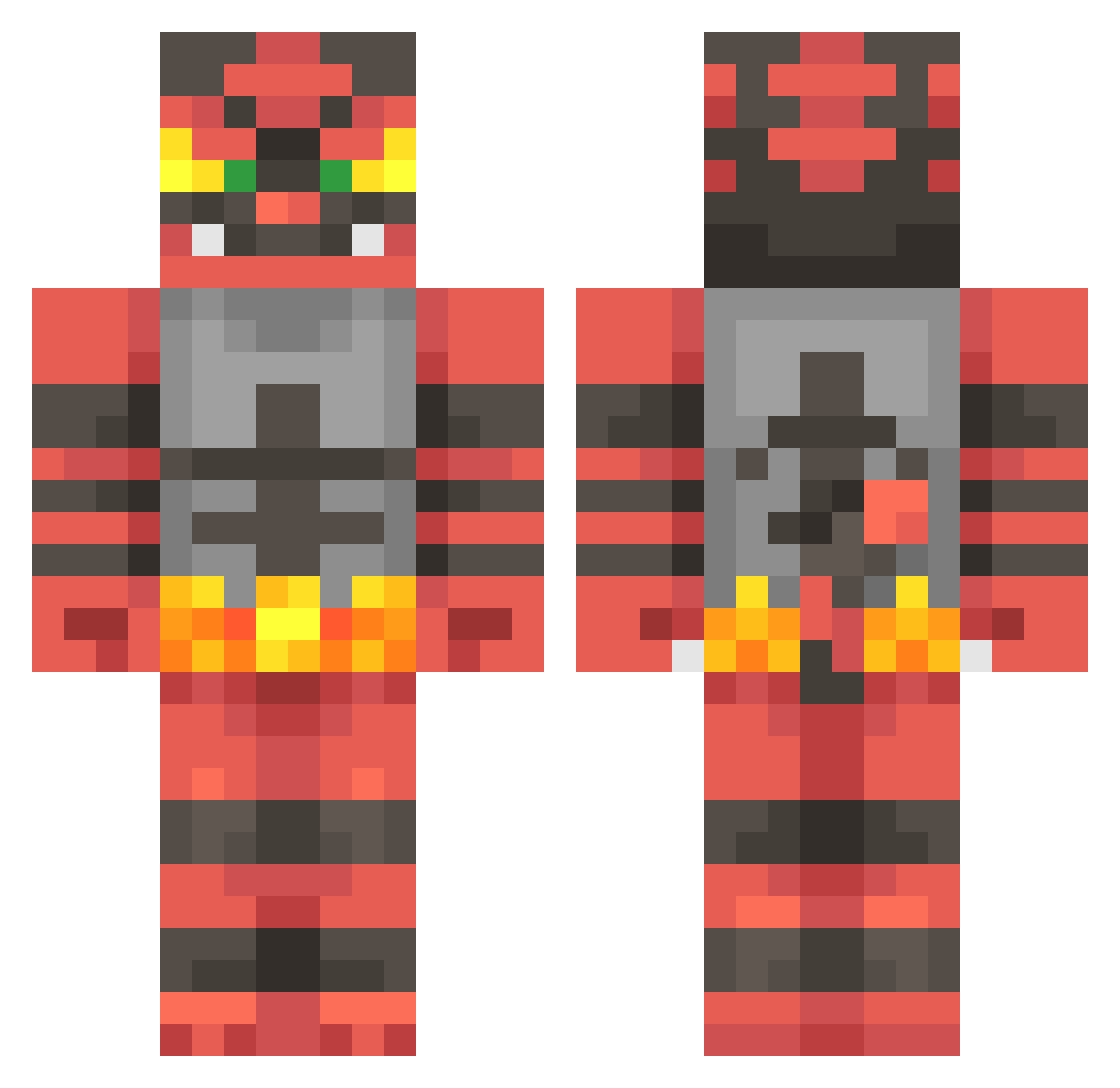 Who_You_Know Minecraft skin, front and back view