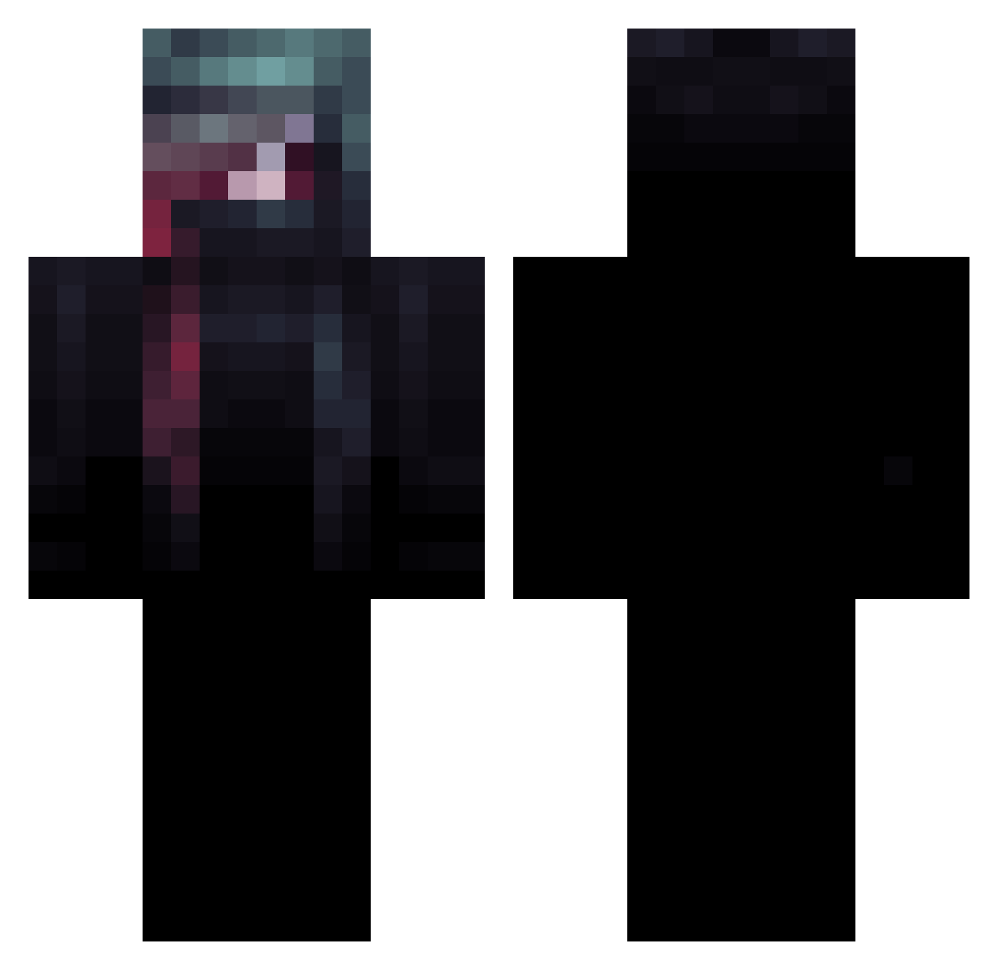 Rayiha Minecraft skin, front and back view
