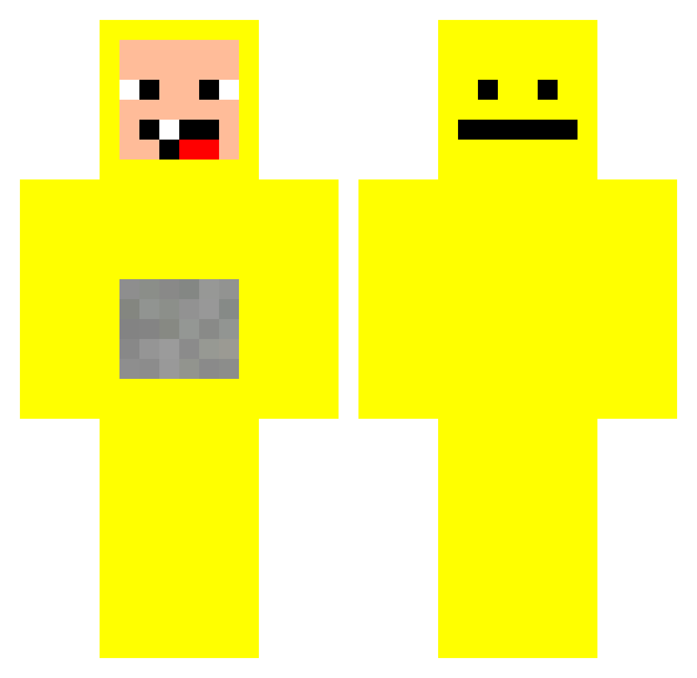 Infix Minecraft skin, front and back view