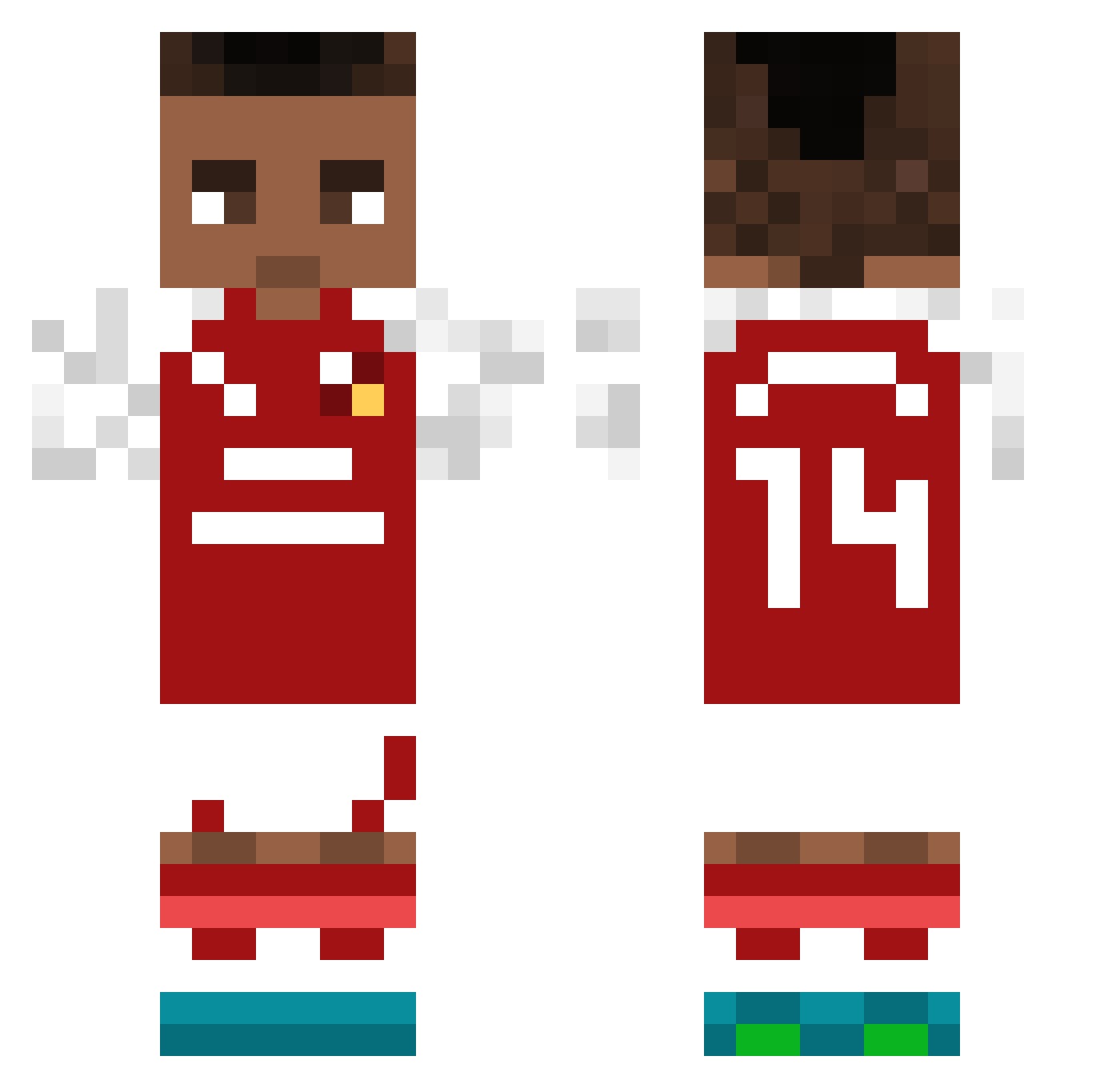 DraxlerMC Minecraft skin, front and back view