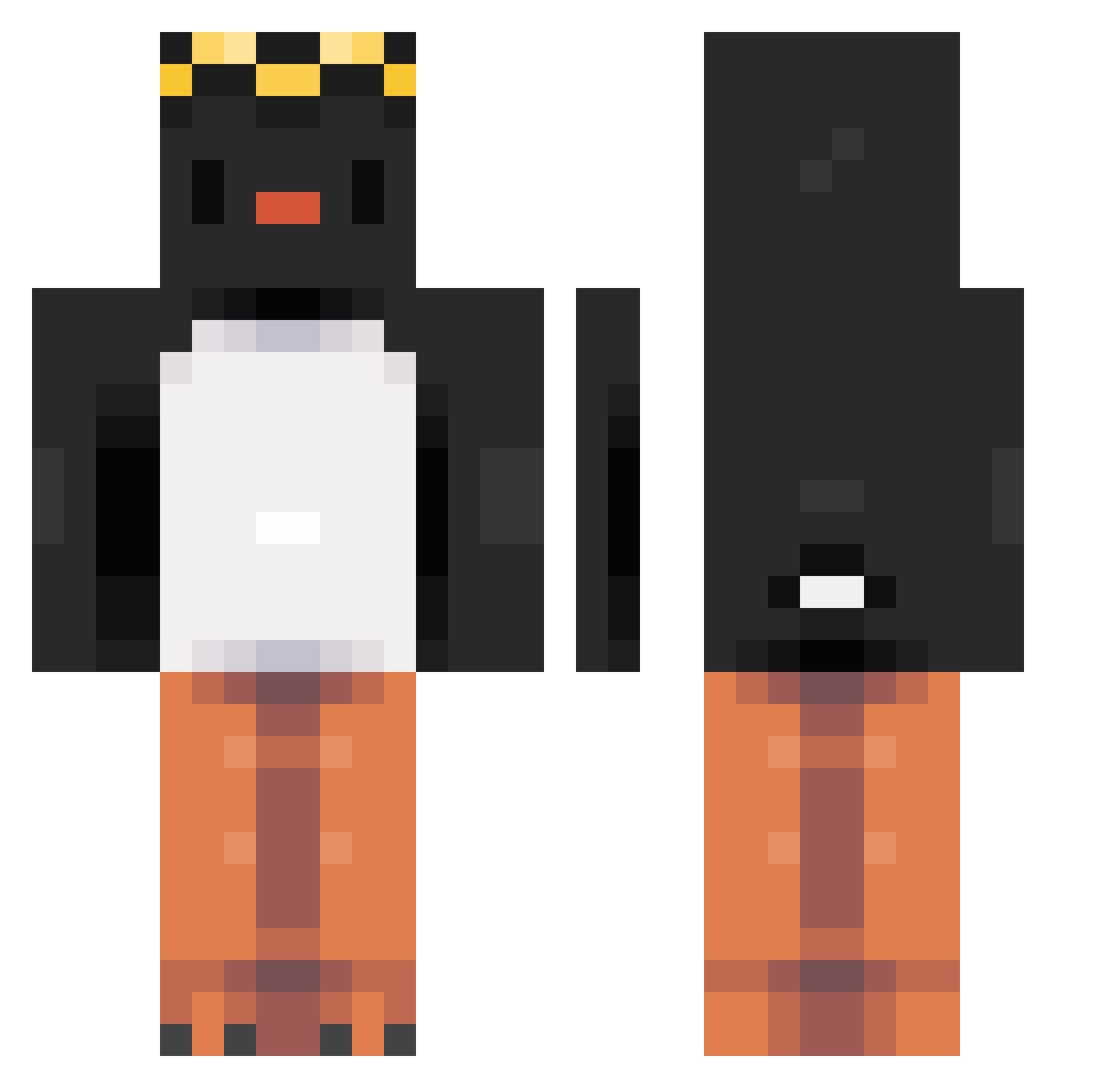 thesor11 Minecraft skin, front and back view