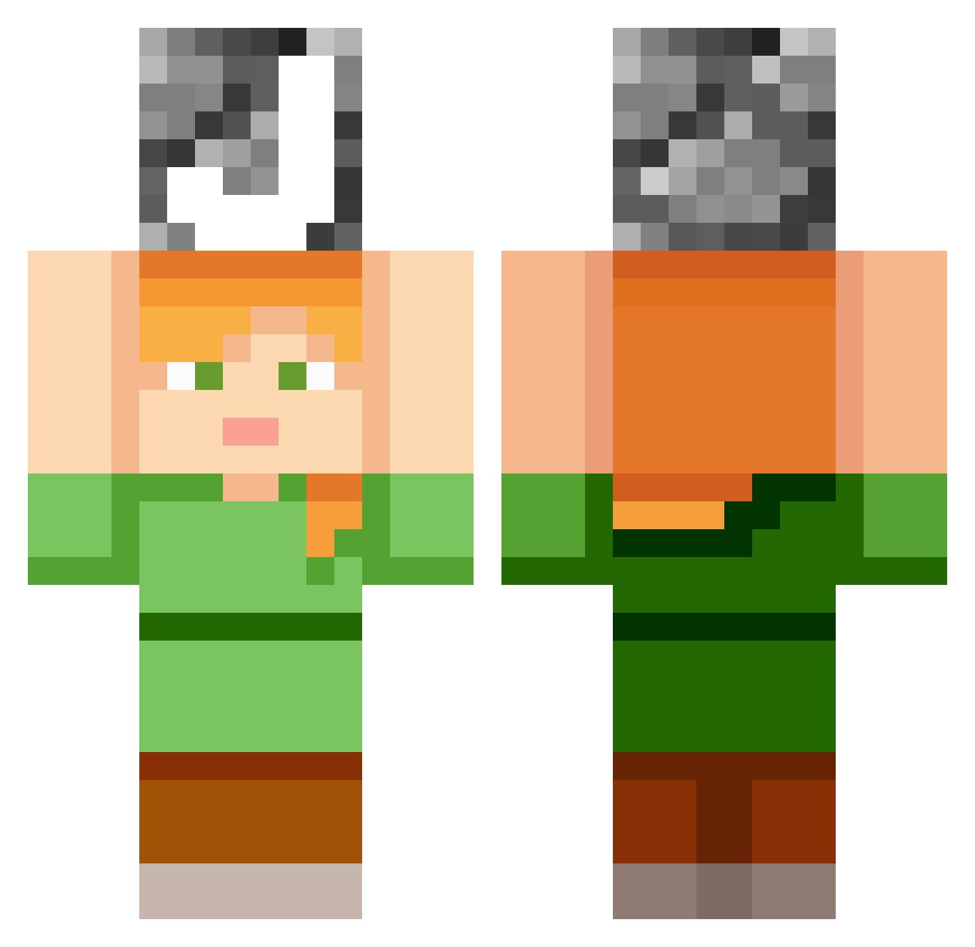 thechefjeff Minecraft skin, front and back view