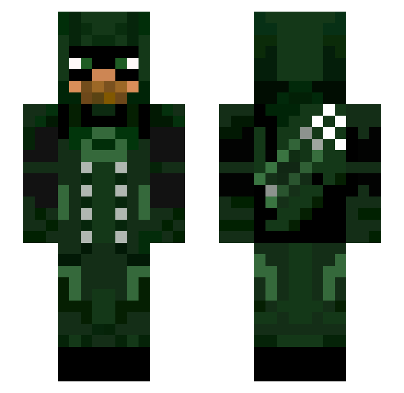 kkb124 Minecraft skin, front and back view