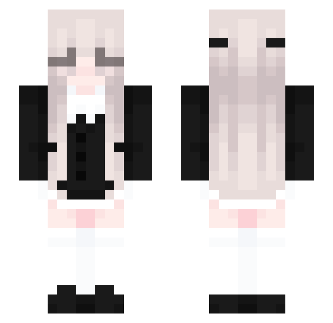 vkxzi_ Minecraft skin, front and back view