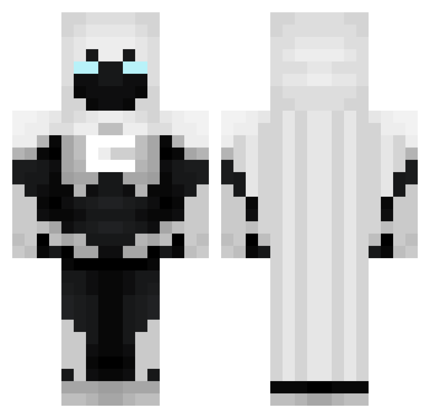 MooNKnightT Minecraft skin, front and back view