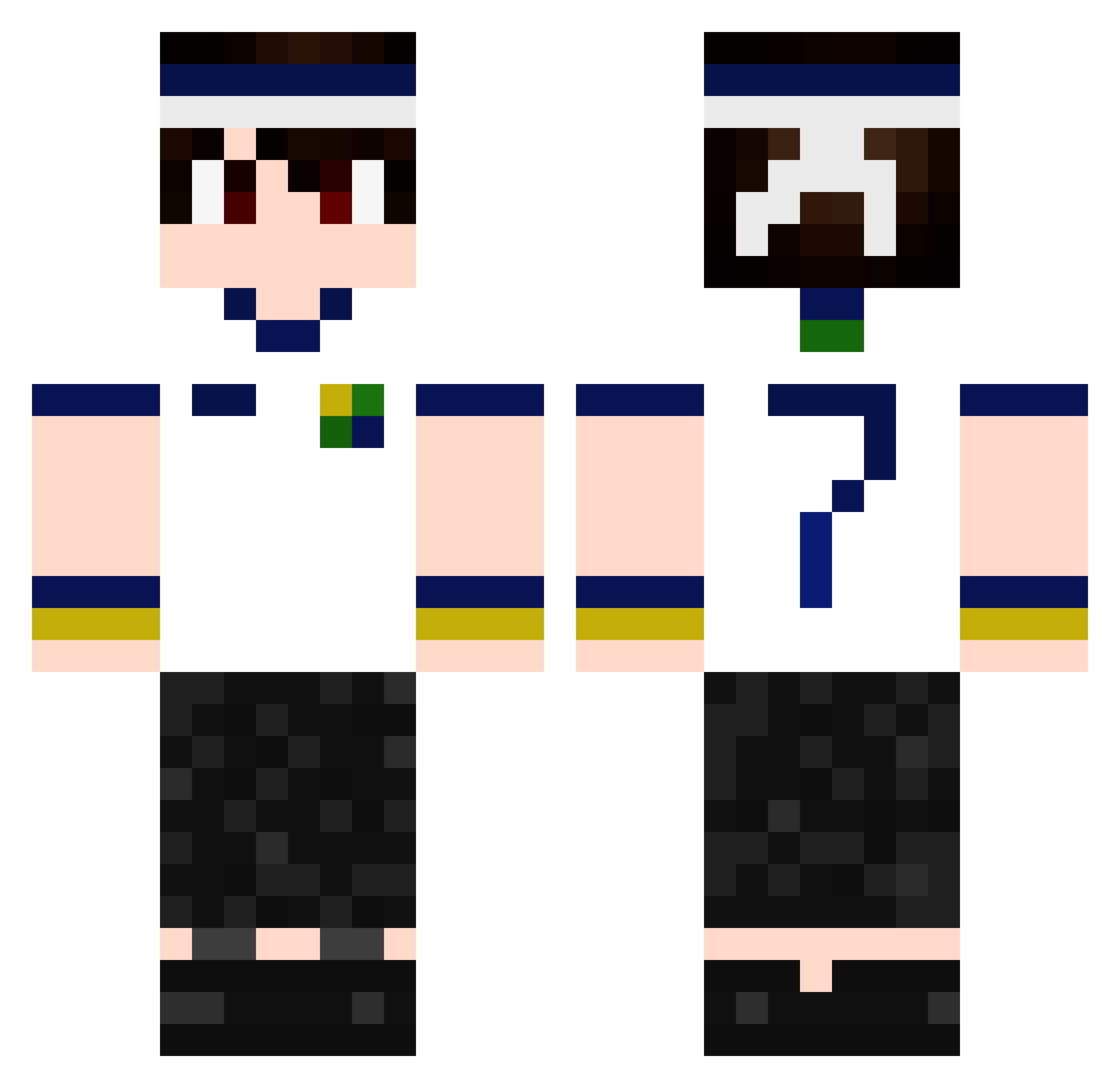 felzthegoat Minecraft skin, front and back view